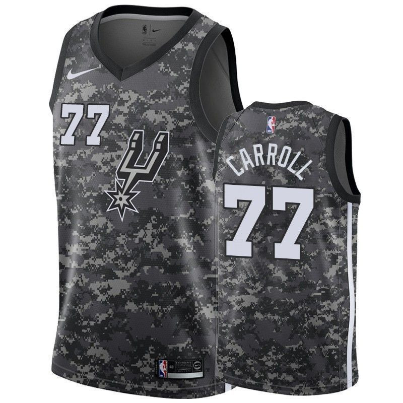 Men's San Antonio Spurs Demarre Carroll 77 City Men's Basketball Jersey - JS295 