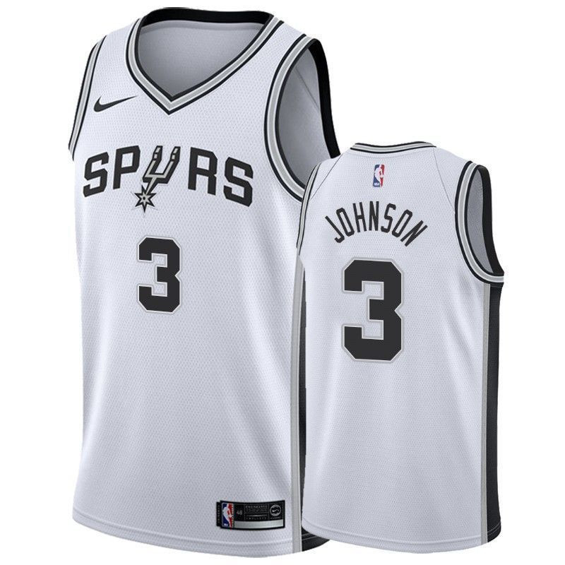 Men's San Antonio Spurs Keldon Johnson 3 Association Basketball Jersey - JS893 