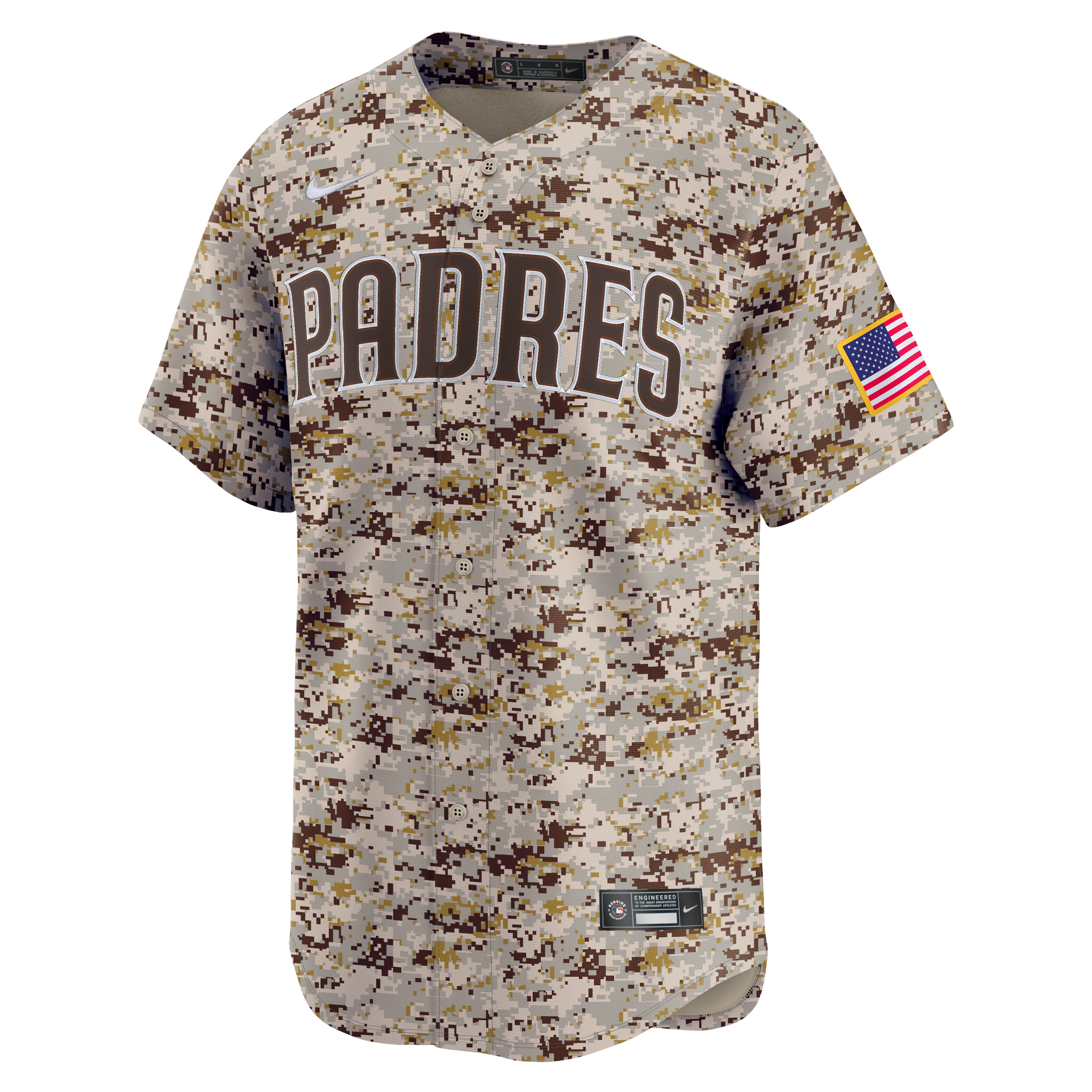 Alternative view of Men's San Diego Padres Camo Alternate Limited Baseball Jersey 
