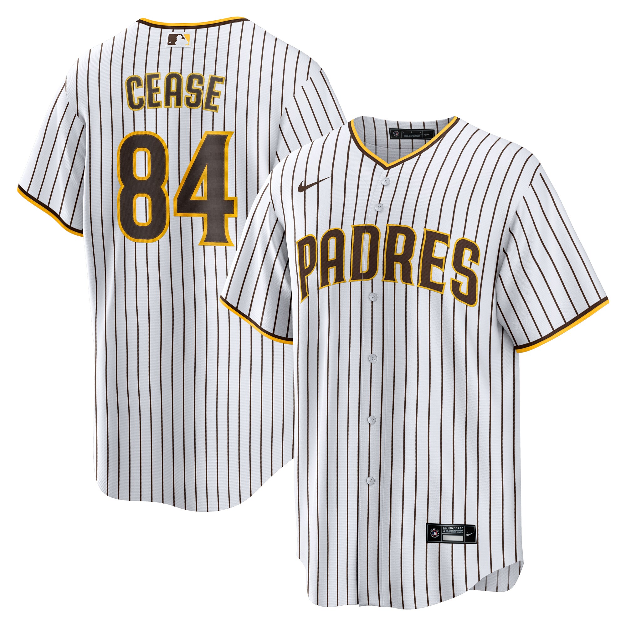 Men's San Diego Padres Dylan Cease White Home Baseball Jersey 