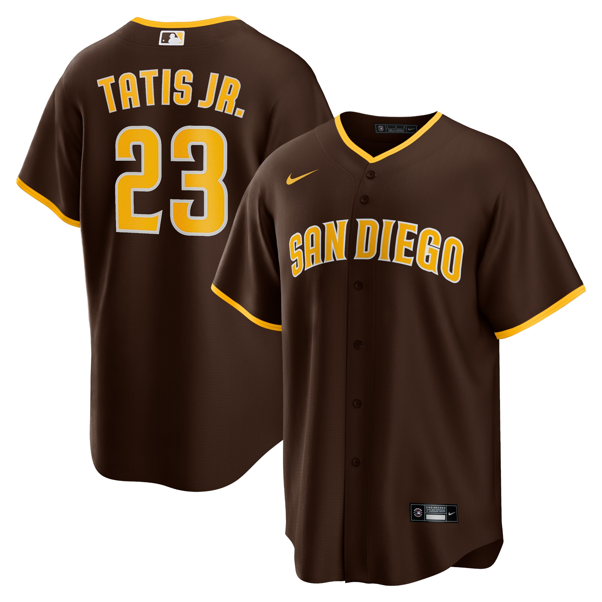 Men's San Diego Padres Fernando Tatis Jr. Brown Alternate Player Baseball Jersey 