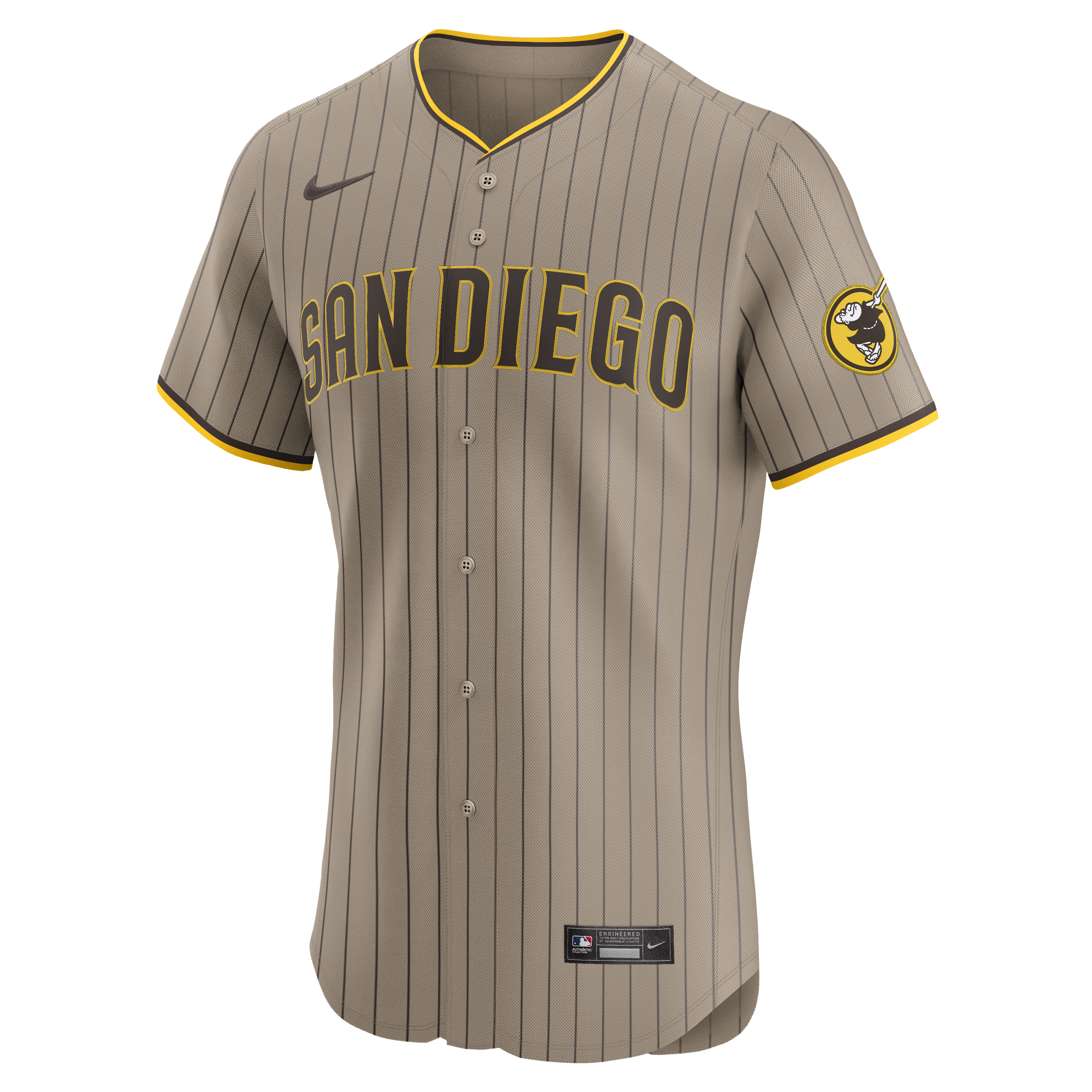 Alternative view of Men's San Diego Padres Fernando Tatis Jr. Sand Alternate Elite Player Baseball Jersey 