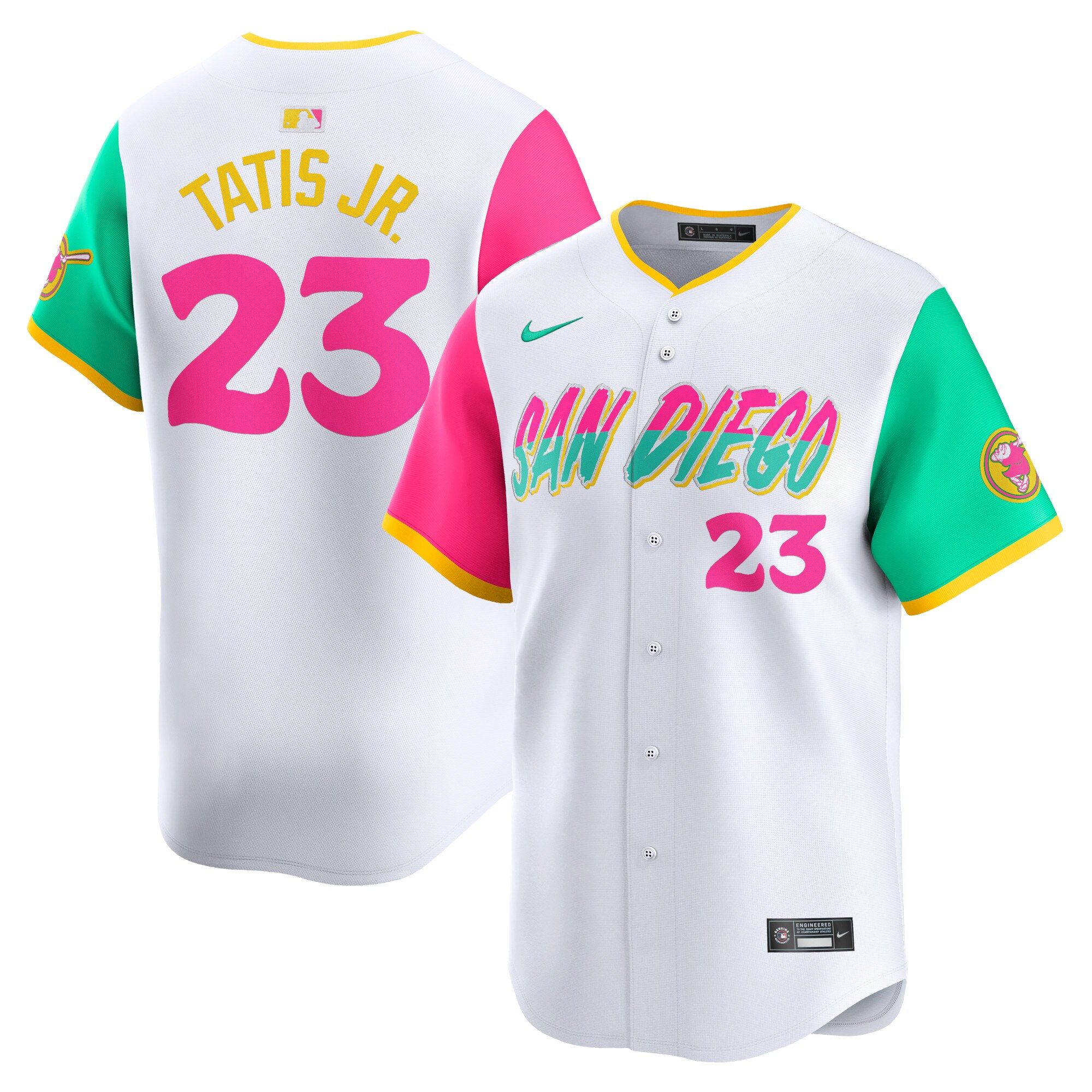 Men's San Diego Padres Fernando Tatis Jr. White City Connect Limited Player Baseball Jersey 