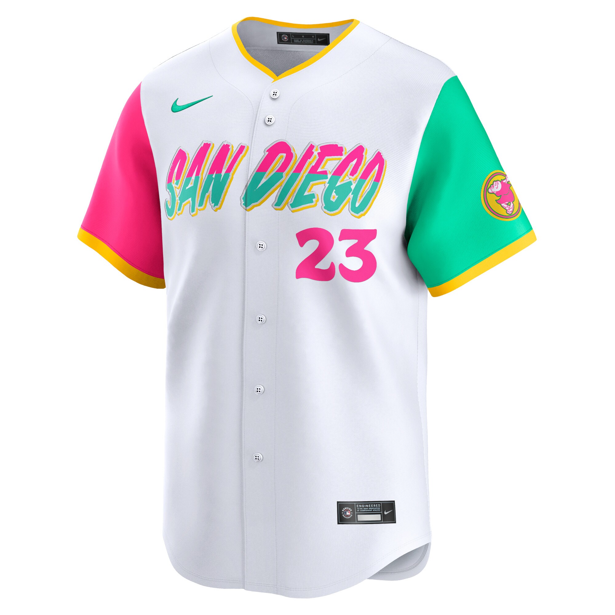 Alternative view of Men's San Diego Padres Fernando Tatis Jr. White City Connect Limited Player Baseball Jersey 