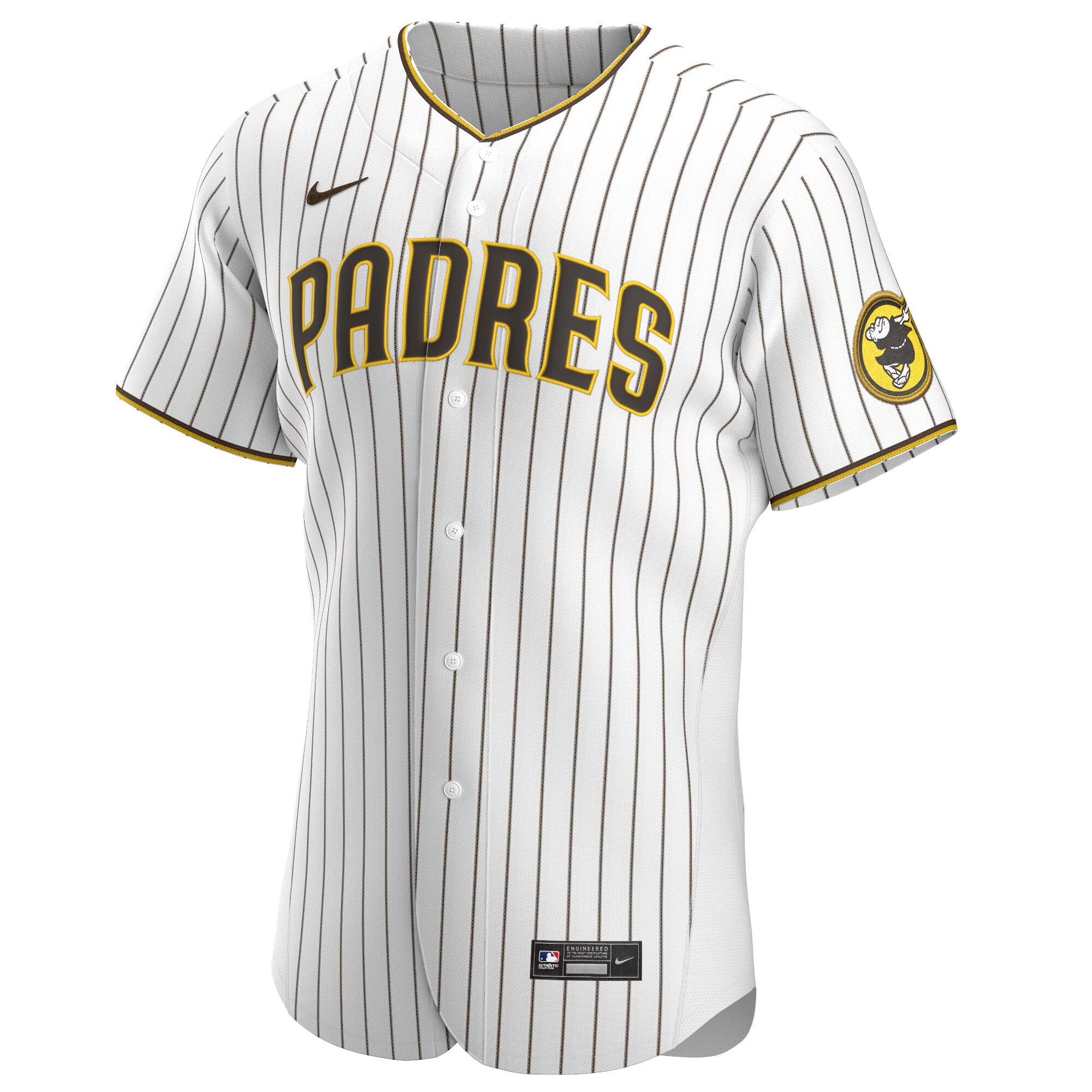 Alternative view of Men's San Diego Padres Fernando Tatís Jr. White/Brown Home Player Baseball Jersey 
