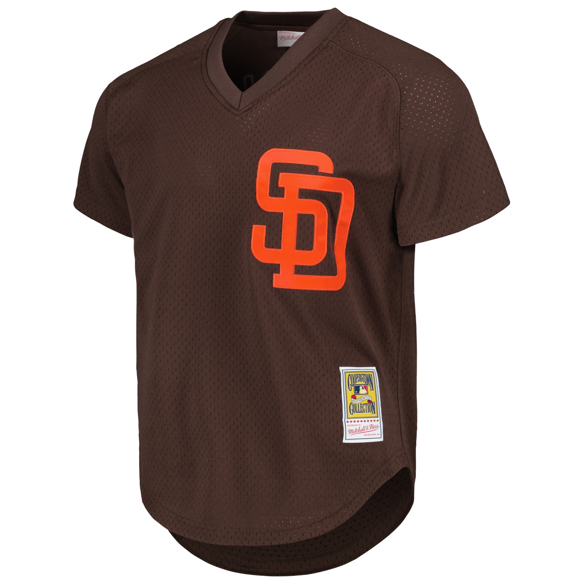 Alternative view of Men's San Diego Padres Tony Gwynn Mitchell & Ness Brown 1985 Cooperstown Collection Mesh Batting Practice Baseball Jersey 