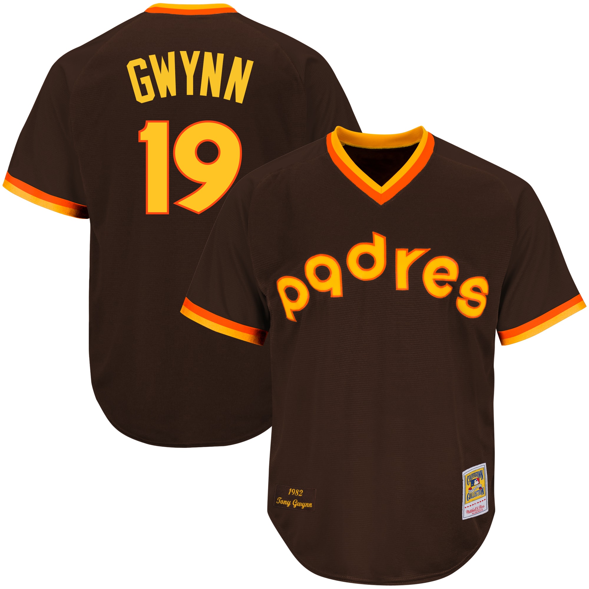 Men's San Diego Padres Tony Gwynn Mitchell & Ness Brown Baseball Jersey 