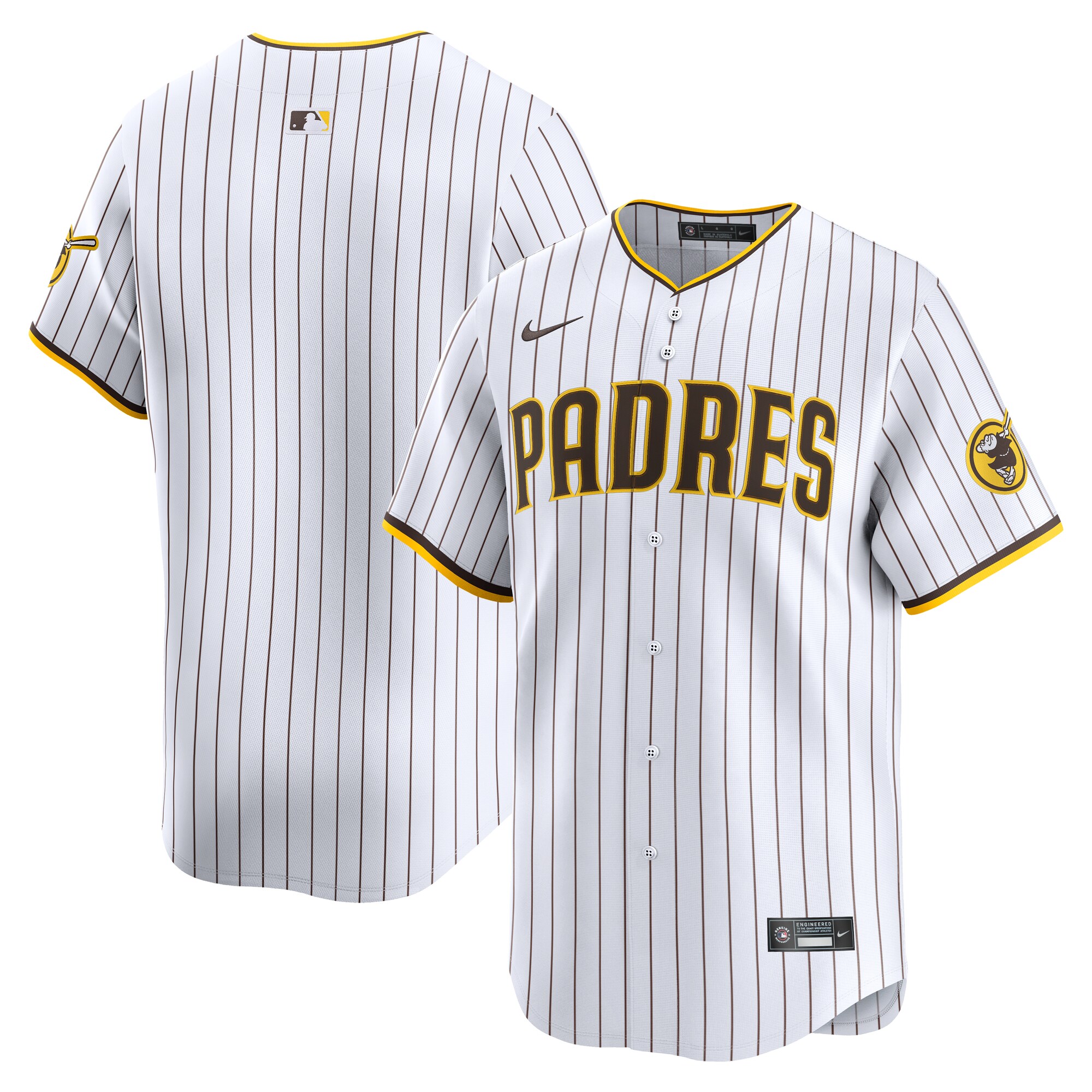 Men's San Diego Padres White Home Limited Baseball Jersey 