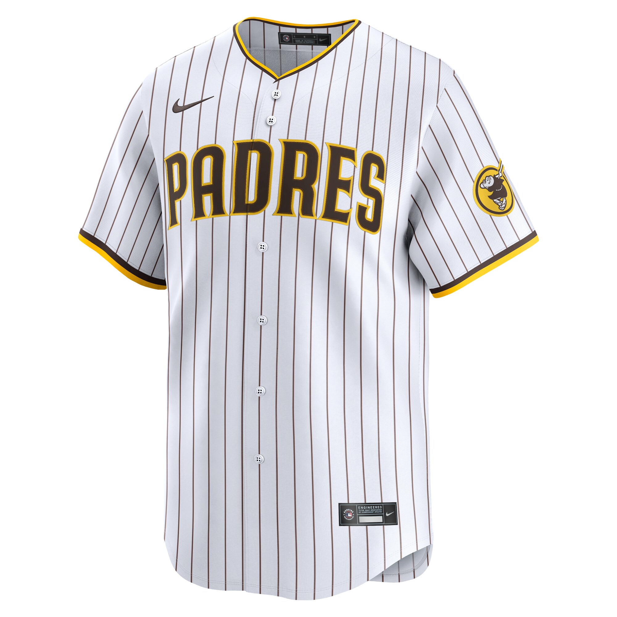 Alternative view of Men's San Diego Padres White Home Limited Baseball Jersey 