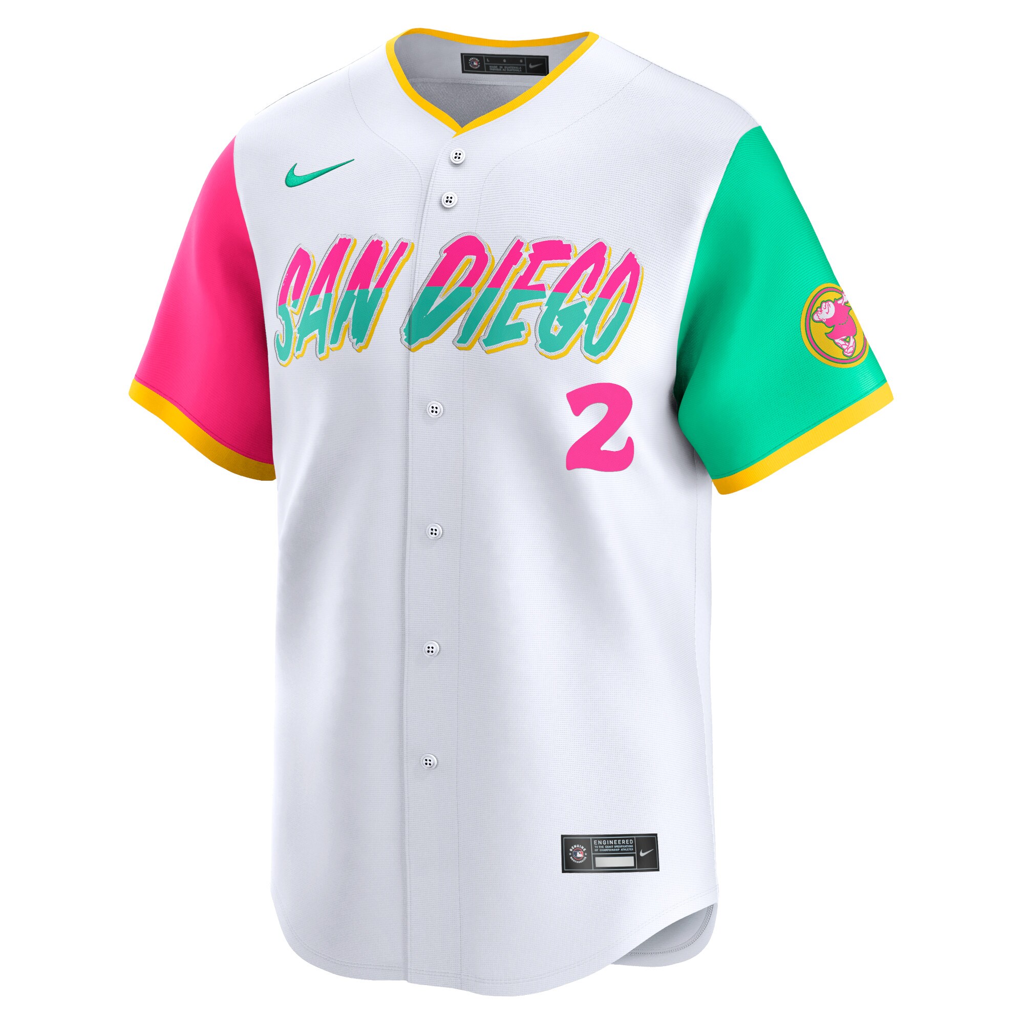 Alternative view of Men's San Diego Padres Xander Bogaerts White City Connect Limited Player Baseball Jersey 