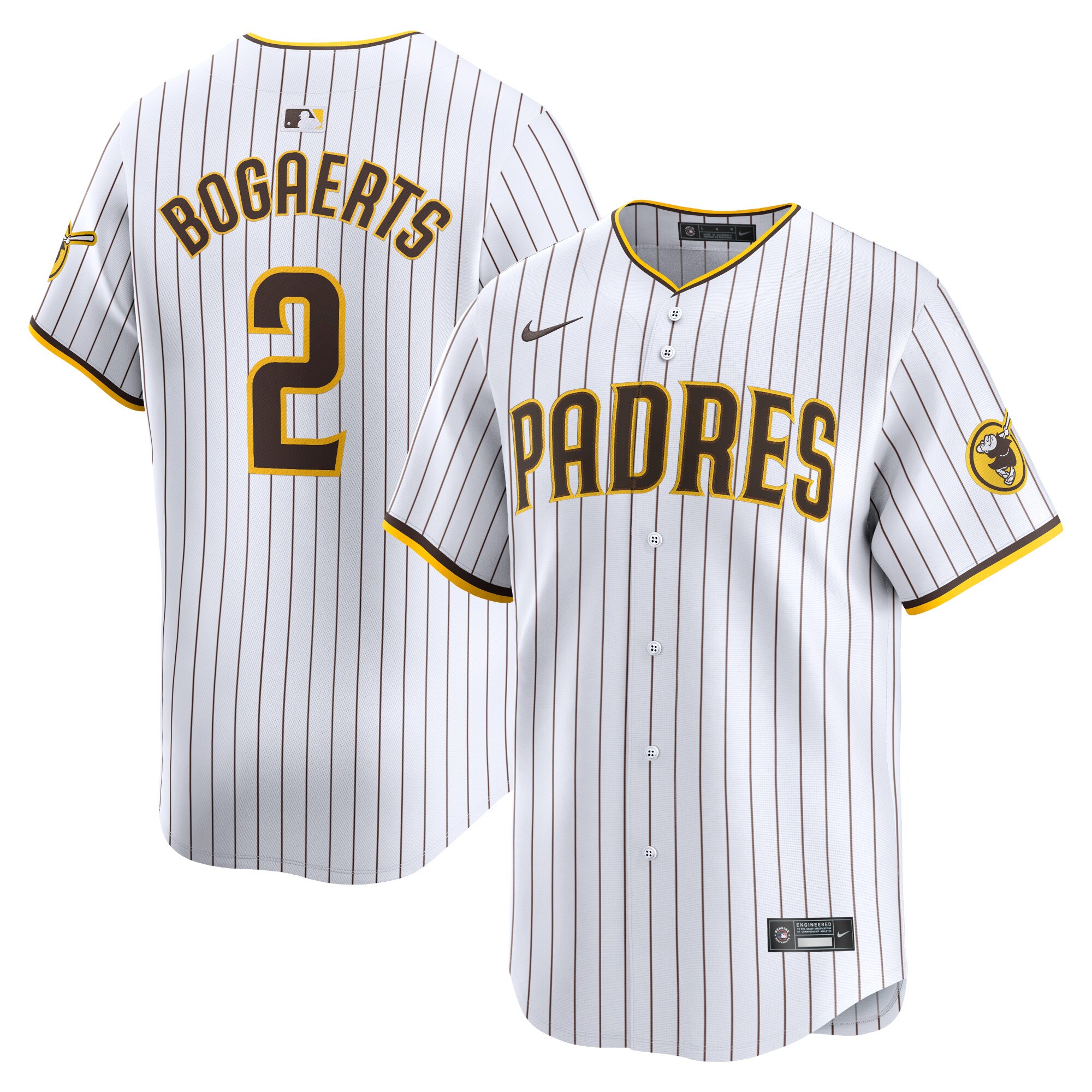 Men's San Diego Padres Xander Bogaerts White Home Limited Player Baseball Jersey 