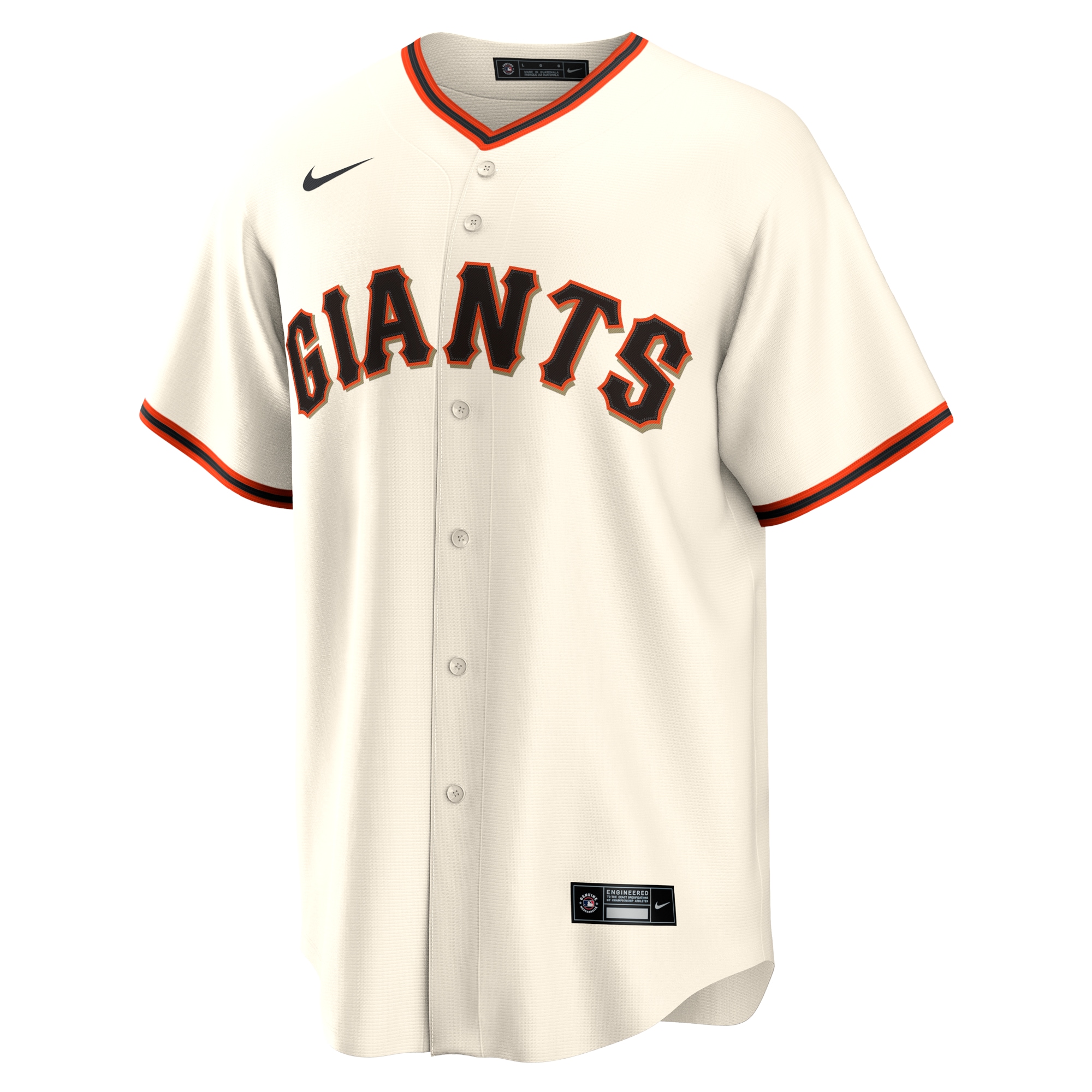 Alternative view of Men's San Francisco Giants Alyssa Nakken Cream Home Player Baseball Jersey 