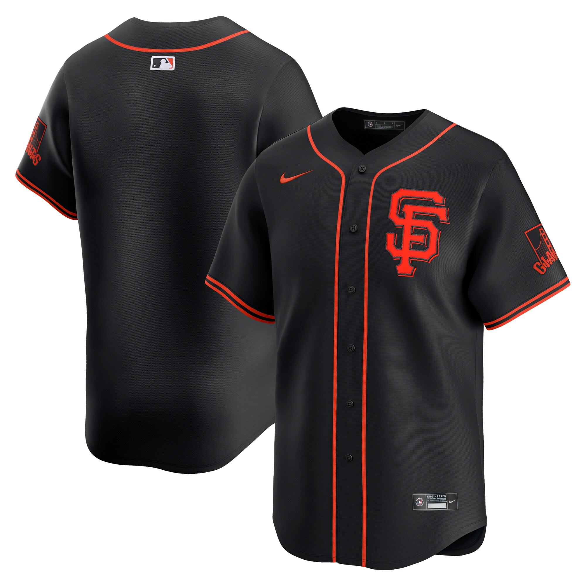 Men's San Francisco Giants Black Alternate Limited Baseball Jersey 