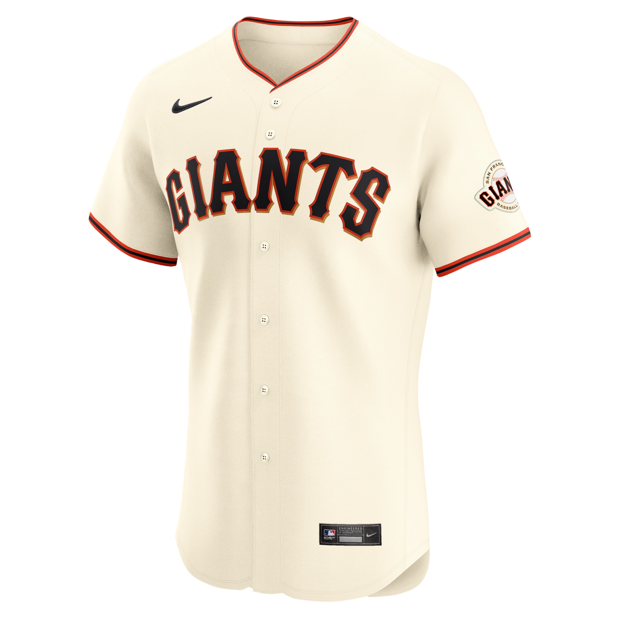 Alternative view of Men's San Francisco Giants Cream Elite Baseball Jersey 