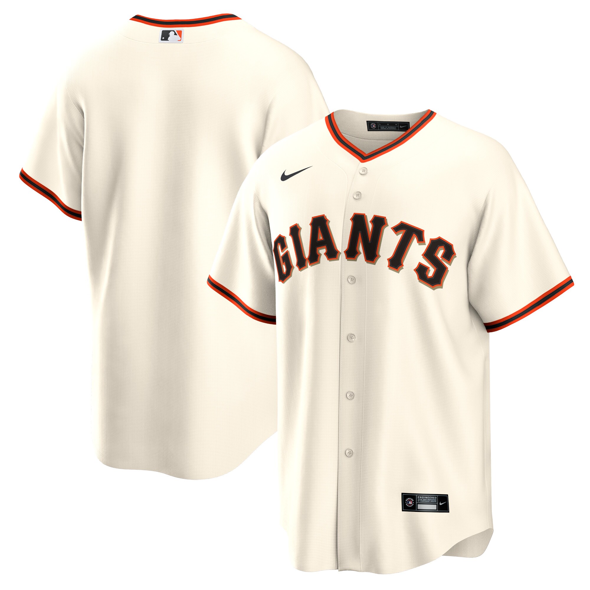 Men's San Francisco Giants Cream Home Blank Baseball Jersey 