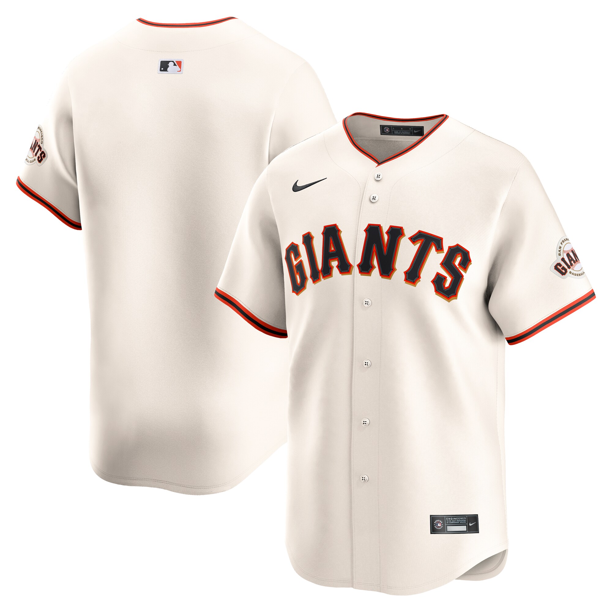 Men's San Francisco Giants Cream Home Limited Baseball Jersey 