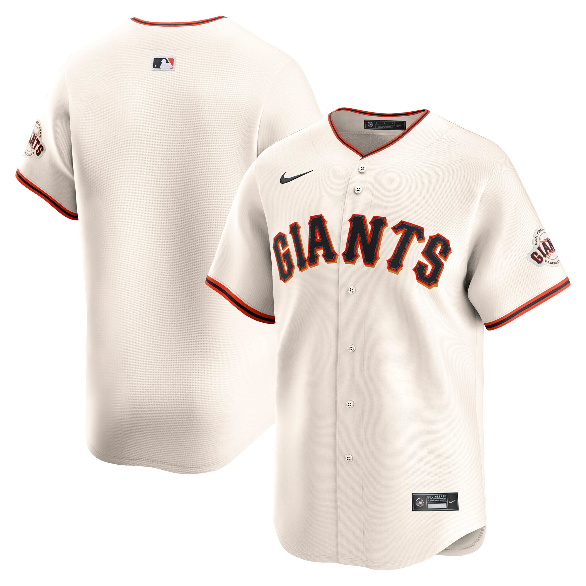 Men's San Francisco Giants Cream Home Limited Baseball Jersey 