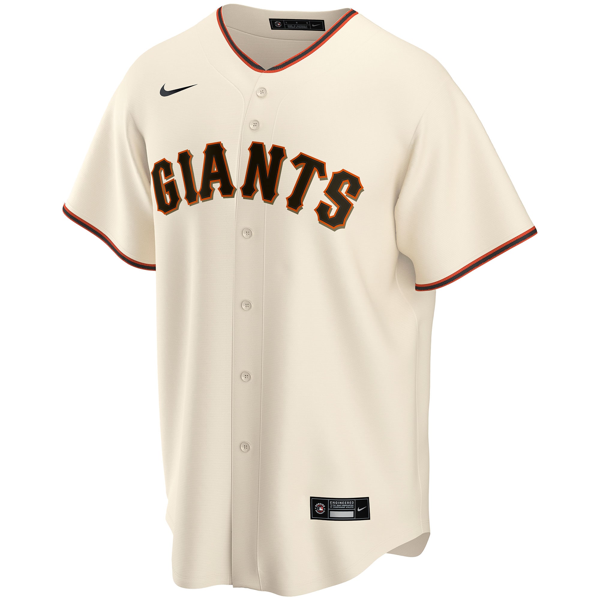 Alternative view of Men's San Francisco Giants Cream Home Pick-A-Player Retired Roster Baseball Jersey 