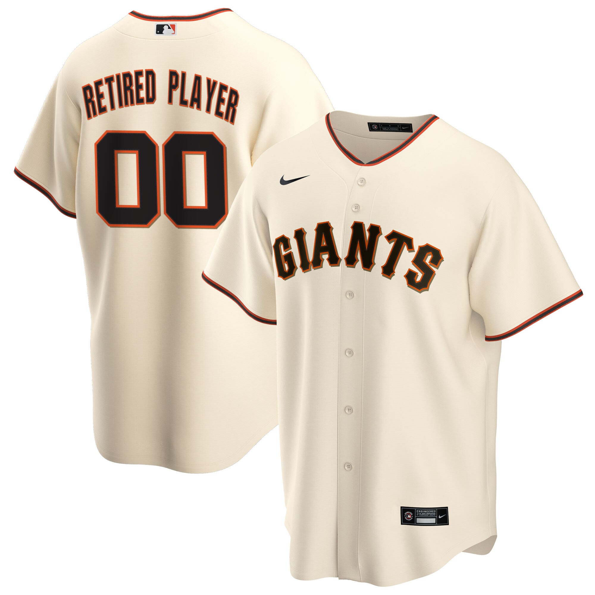 Men's San Francisco Giants Cream Home Pick-A-Player Retired Roster Baseball Jersey 