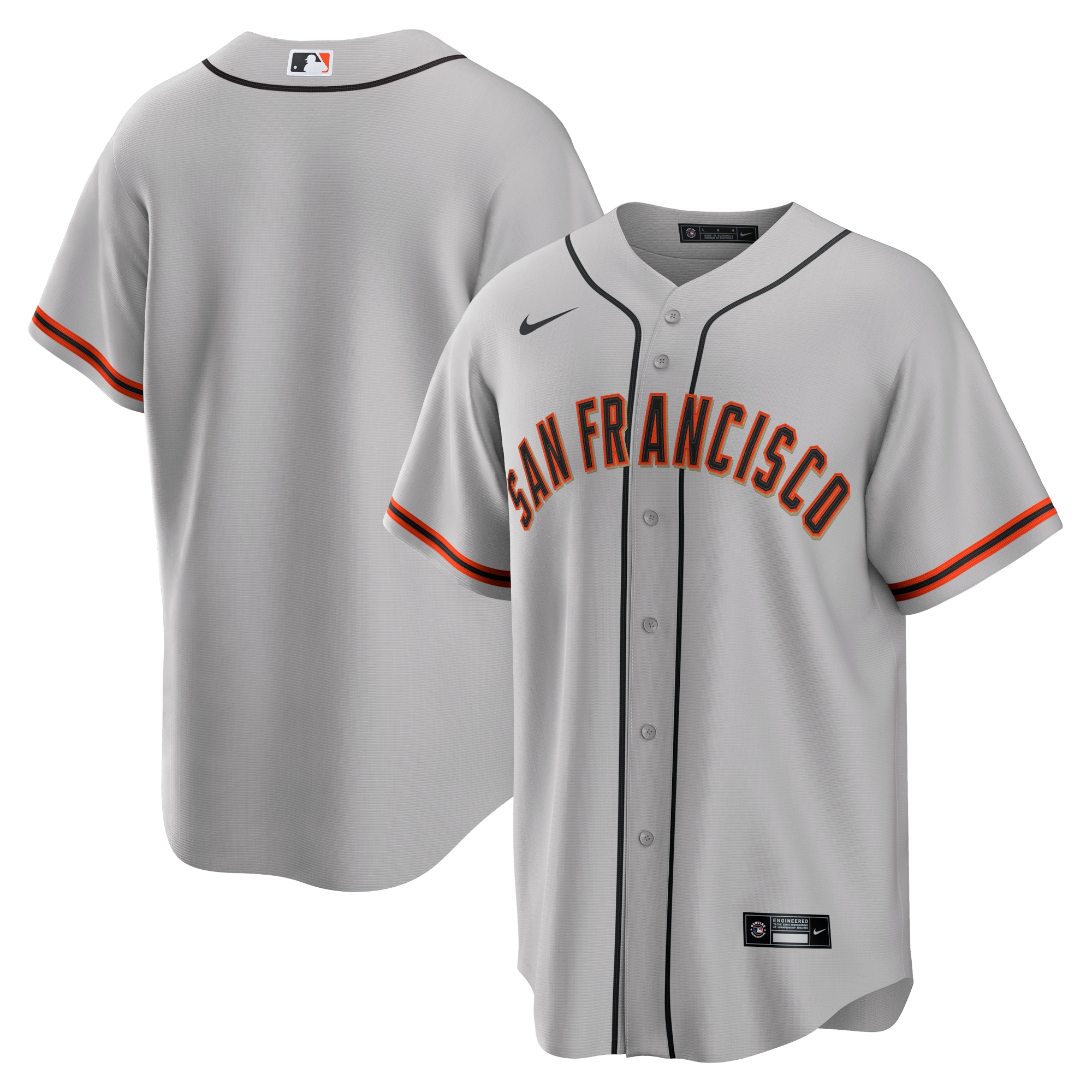 Men's San Francisco Giants Gray Road Team Baseball Jersey 