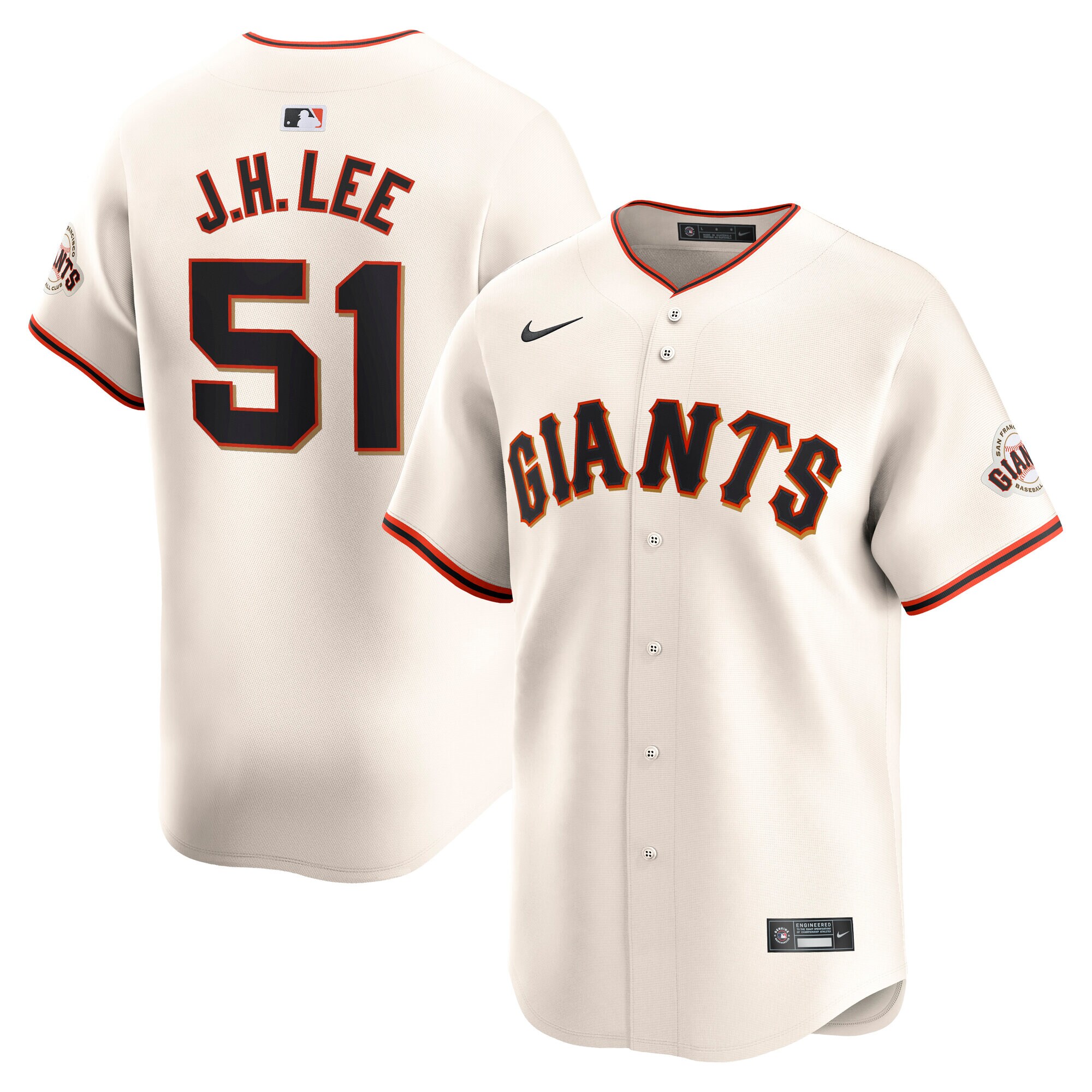 Men's San Francisco Giants Jung Hoo Lee Cream Home Limited Player Baseball Jersey 
