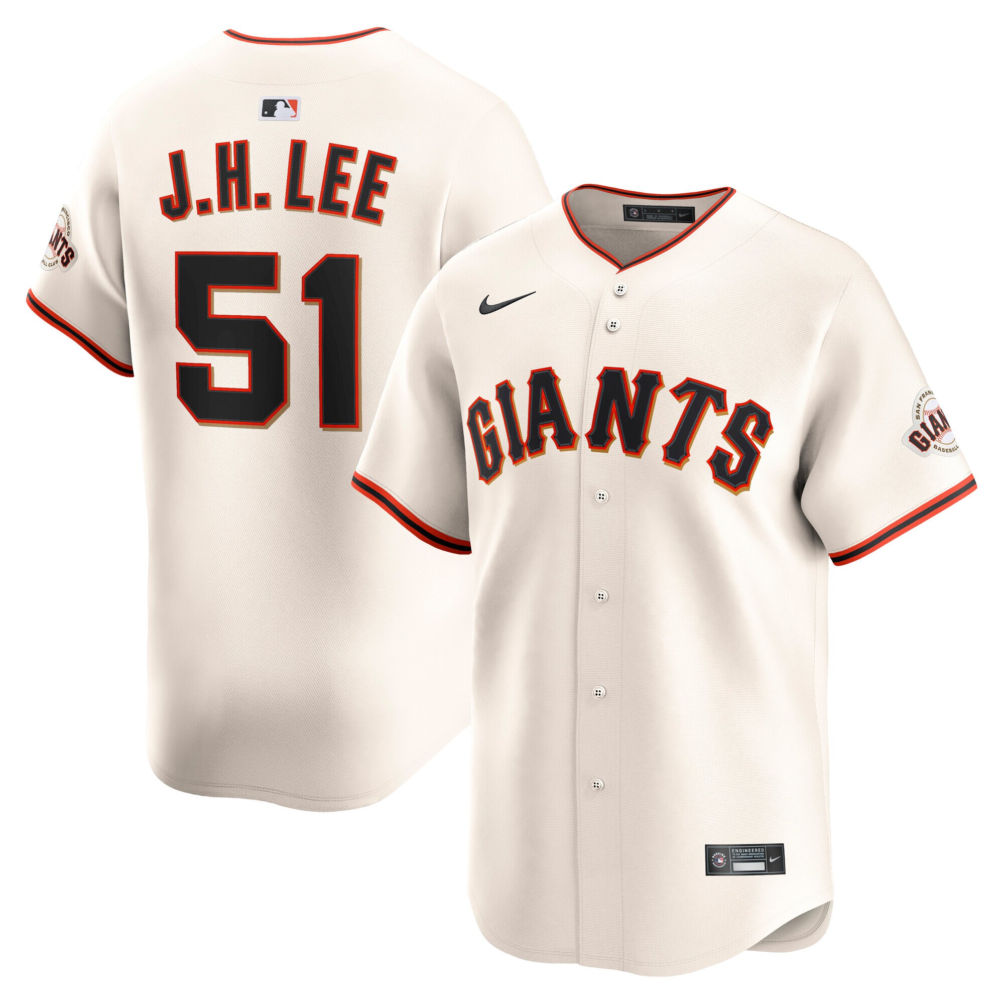 Men's San Francisco Giants Jung Hoo Lee Cream Home Limited Player Baseball Jersey 