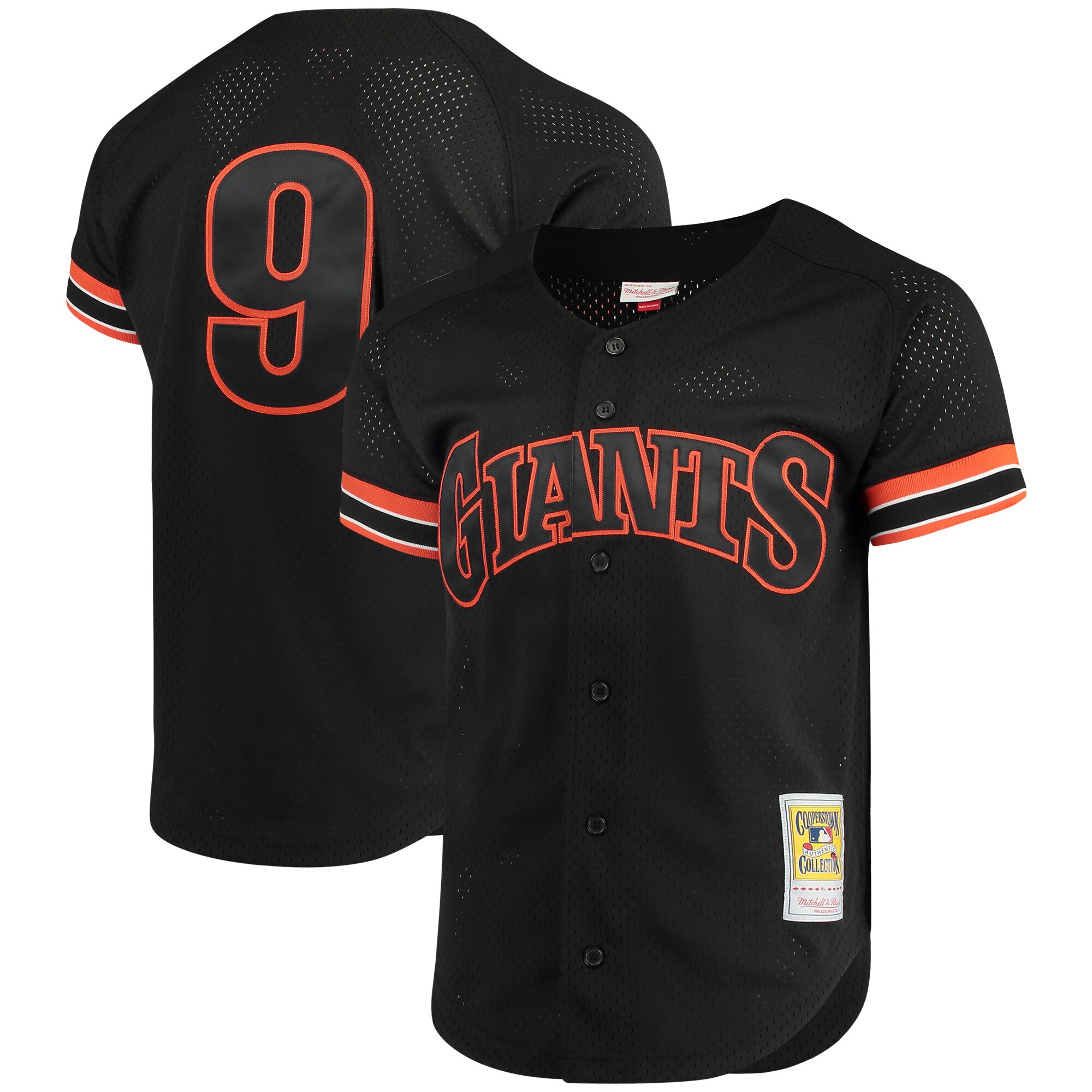 Men's San Francisco Giants Matt Williams Mitchell & Ness Black Cooperstown Collection Mesh Batting Practice Button-Up Baseball Jersey 