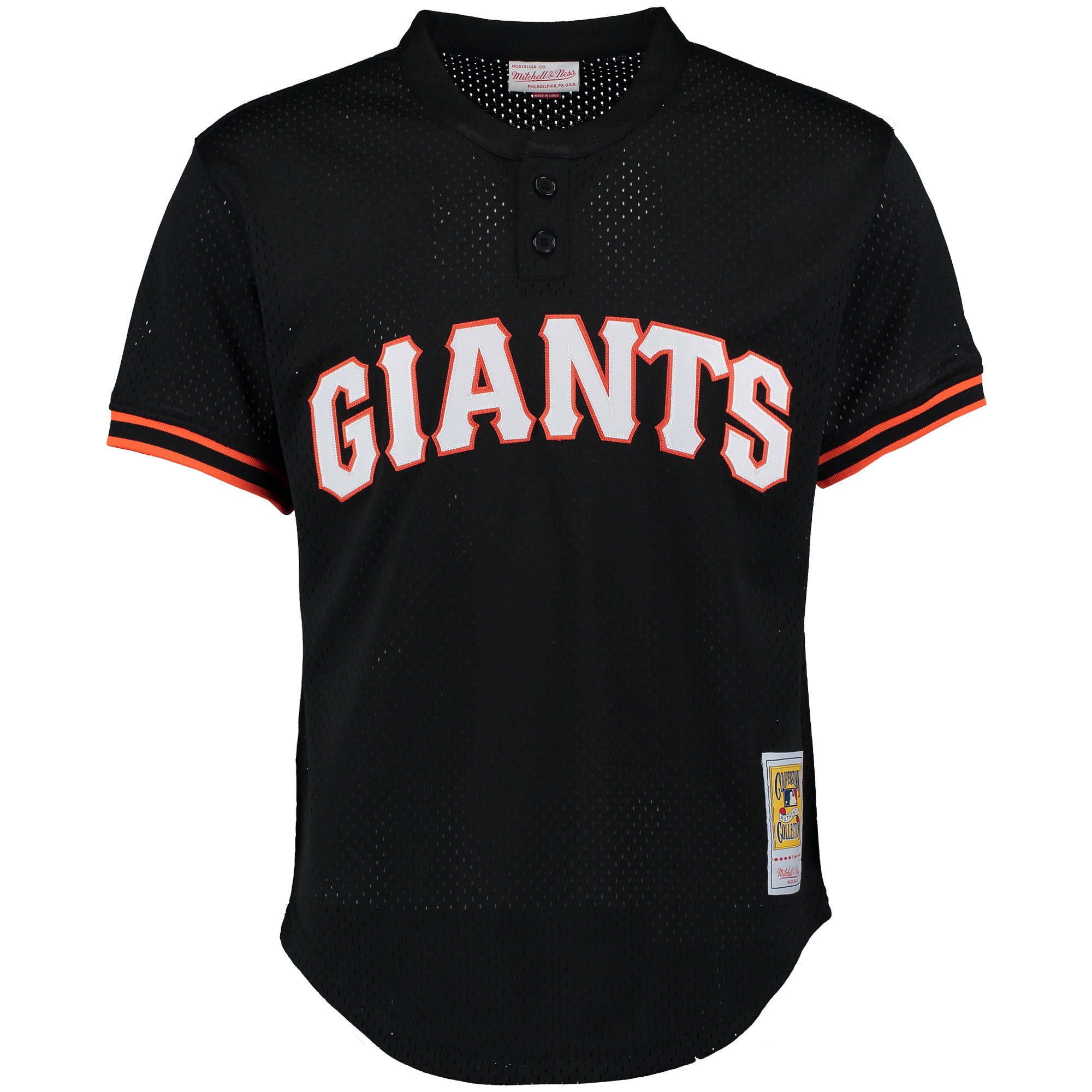 Alternative view of Men's San Francisco Giants Matt Williams Mitchell & Ness Black Cooperstown Mesh Batting Practice Baseball Jersey 