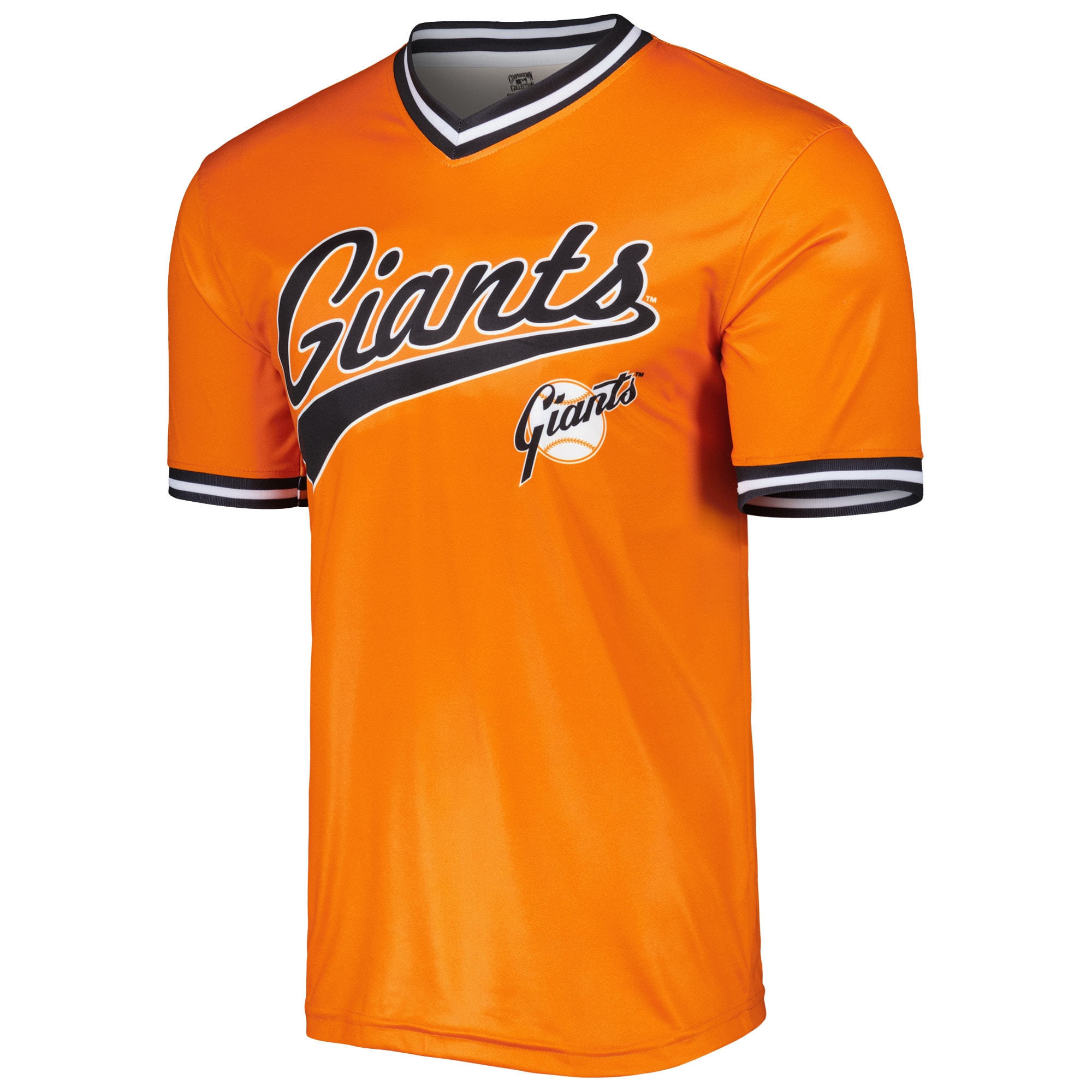 Alternative view of Men's San Francisco Giants Stitches Orange Cooperstown Collection Team Baseball Jersey 