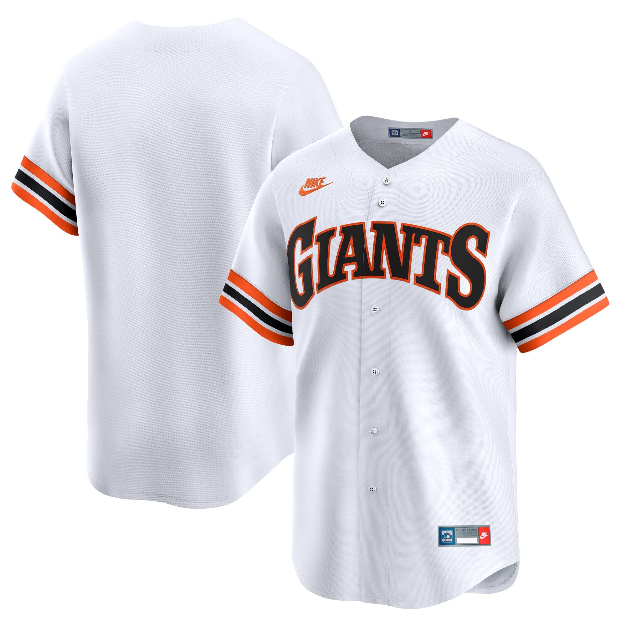Men's San Francisco Giants White Throwback Cooperstown Collection Limited Baseball Jersey 
