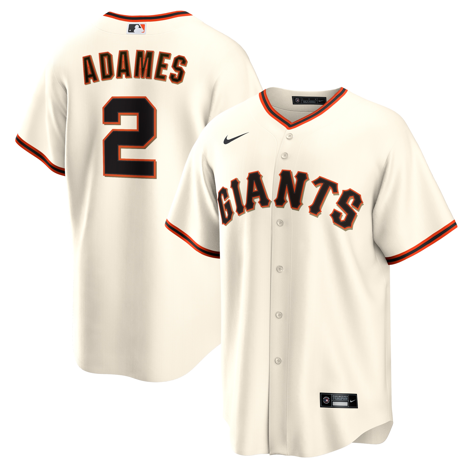 Men's San Francisco Giants Willy Adames 1.0 Cream Baseball Jersey 