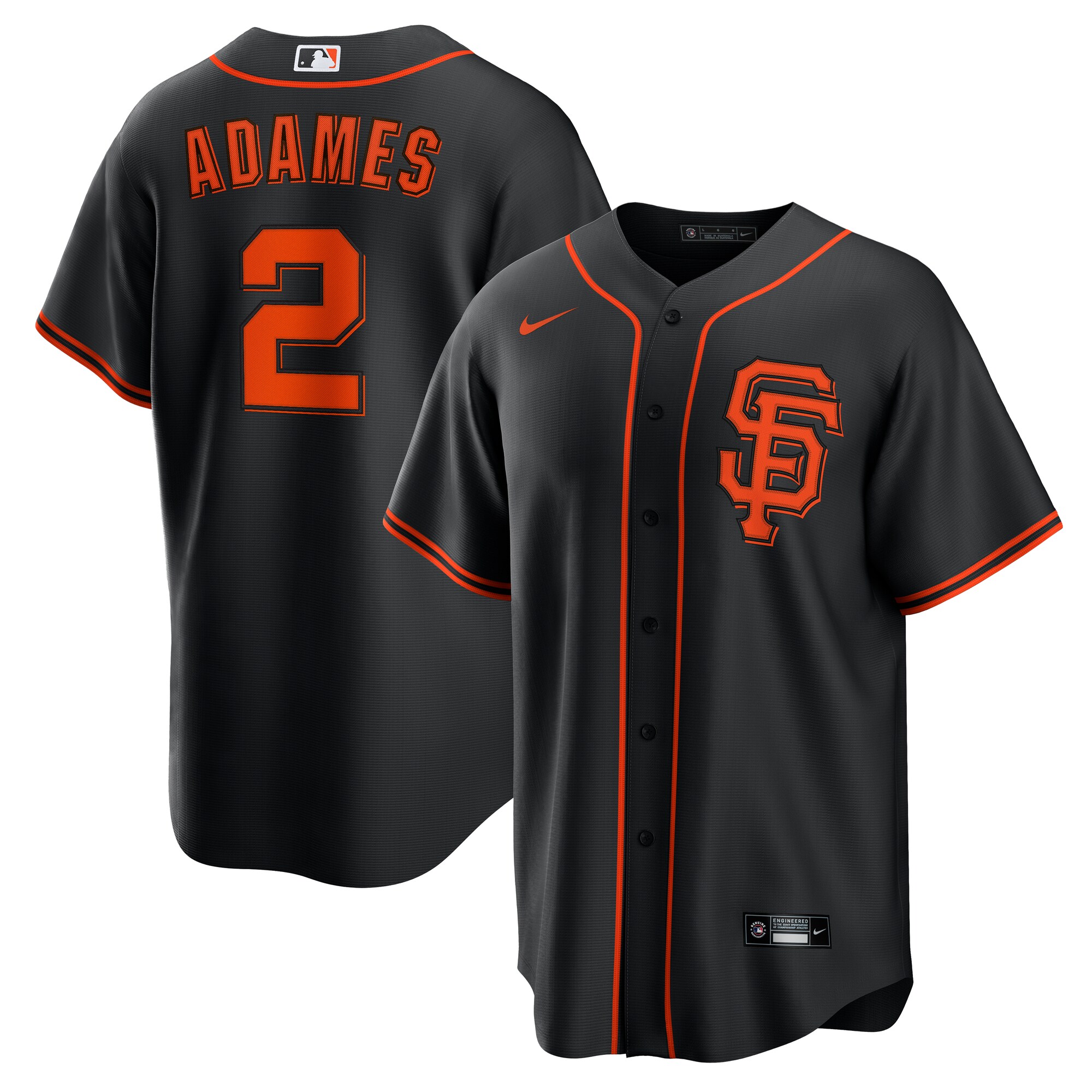 Men's San Francisco Giants Willy Adames Black Alternate Baseball Jersey 