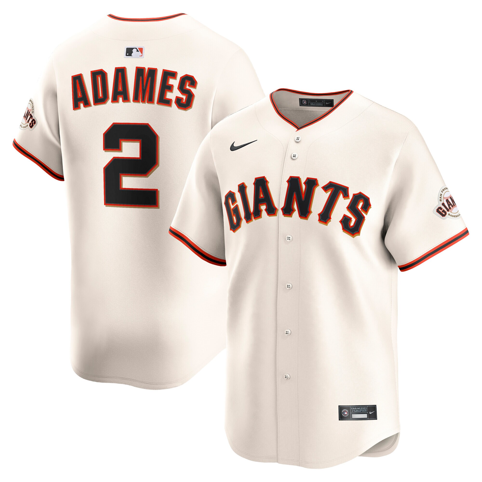 Men's San Francisco Giants Willy Adames Cream Alternate Limited Player Baseball Jersey 