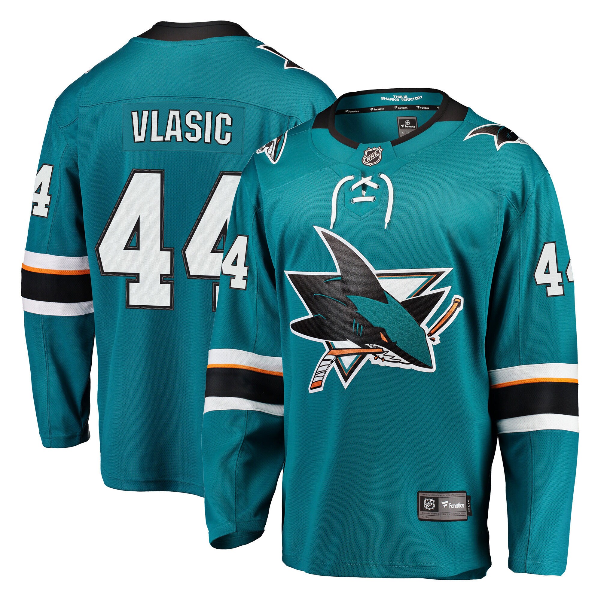 Men's San Jose Sharks Marc-Edouard Vlasic Teal Premier Breakaway Player Hockey Jersey - JS838 
