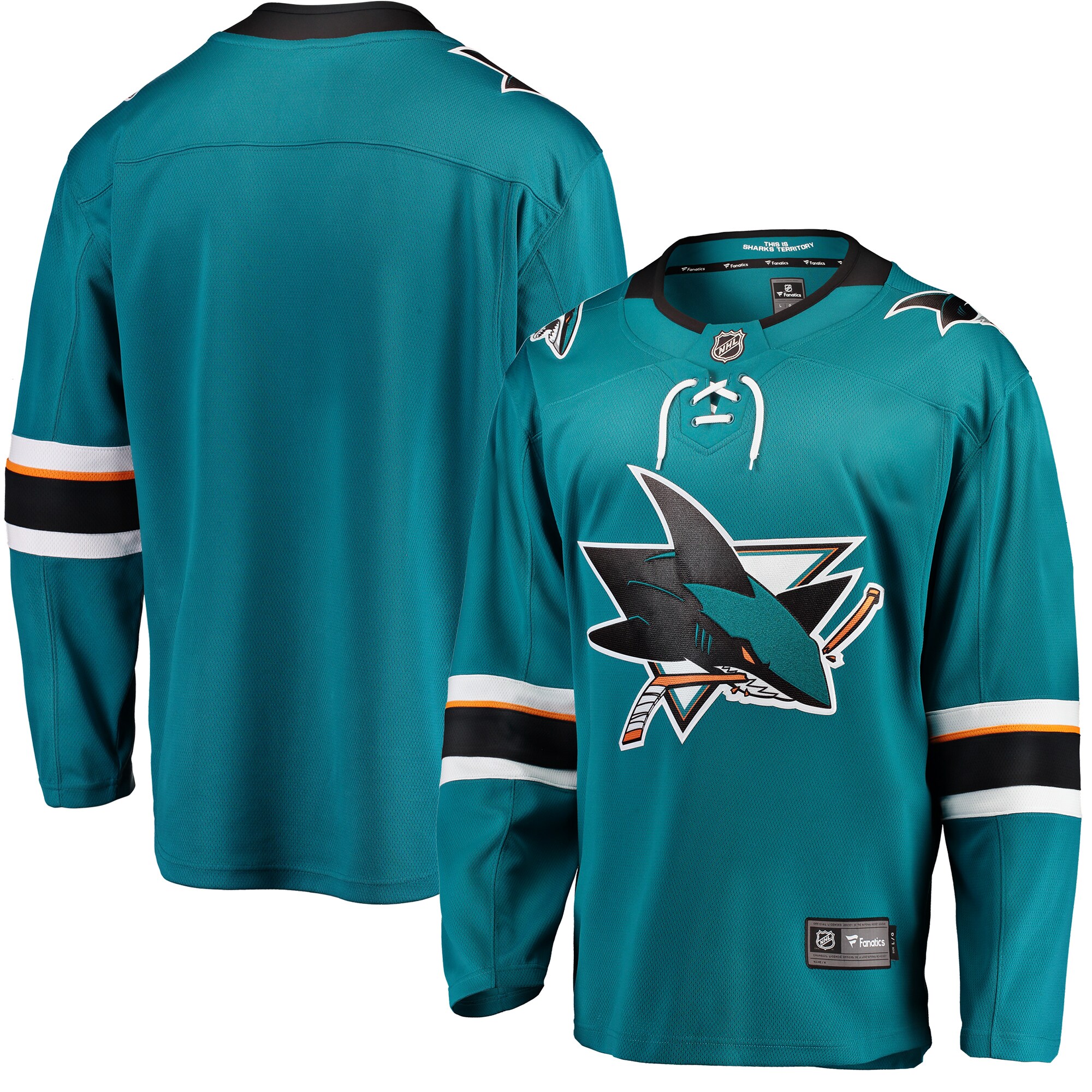 Men's San Jose Sharks Teal Breakaway Home Hockey Jersey - JS633 