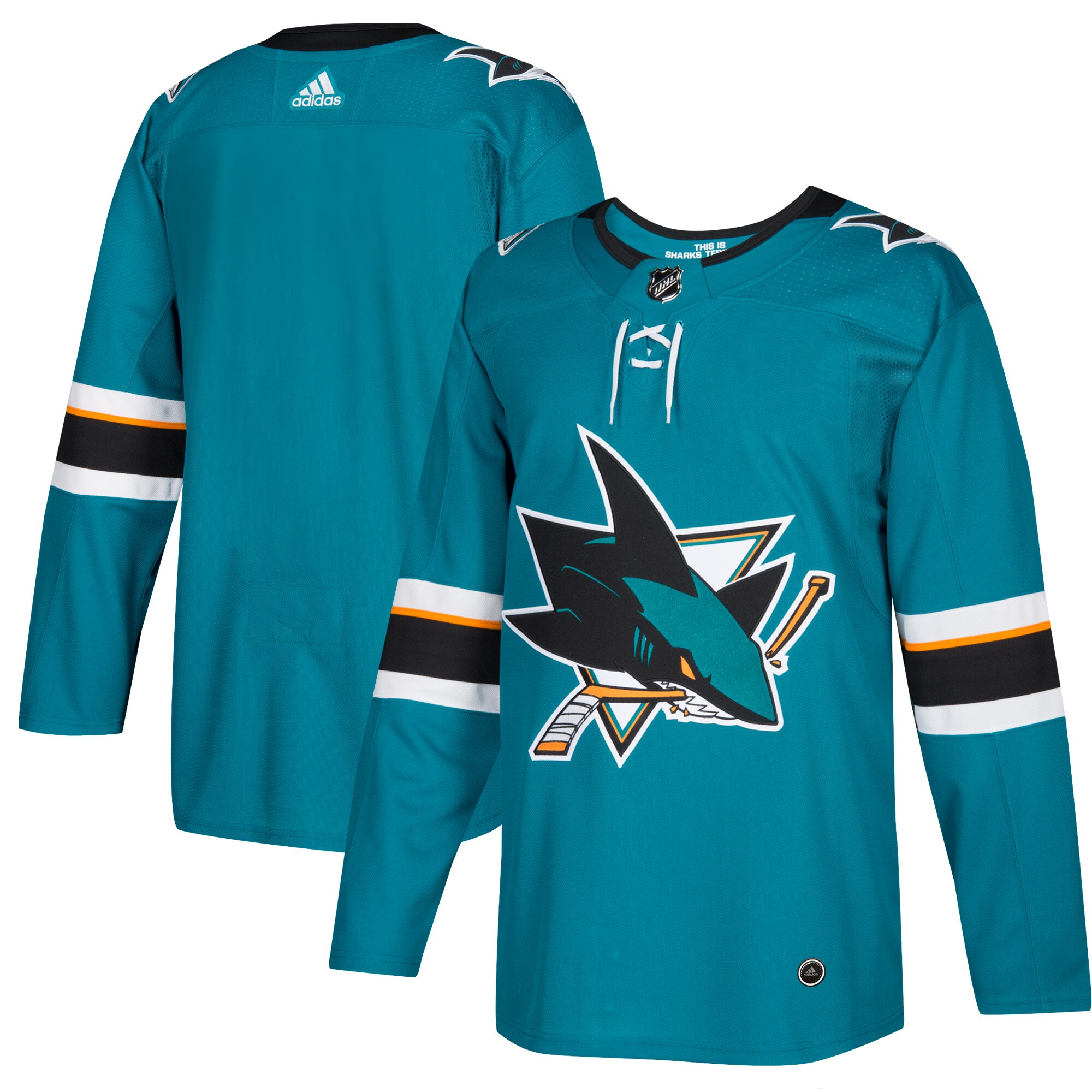 Men's San Jose Sharks Teal Home Blank Hockey Jersey - JS906 