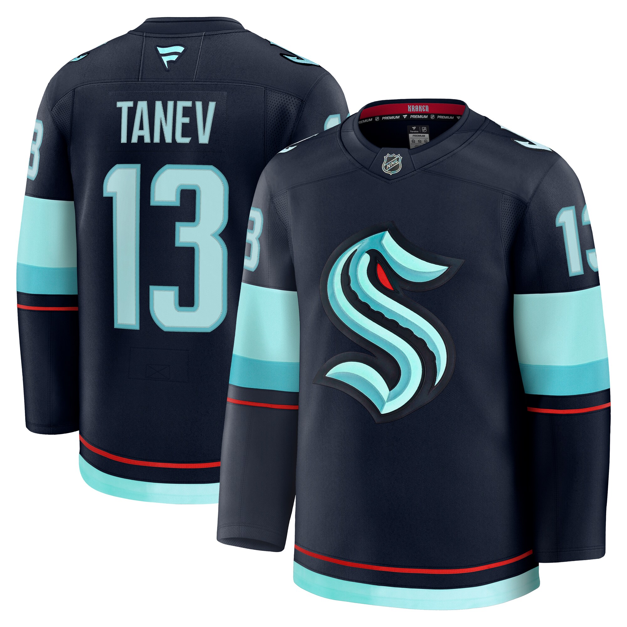 Men's Seattle Kraken Brandon Tanev Deep Sea Blue Home Premium Hockey Jersey - JS932 