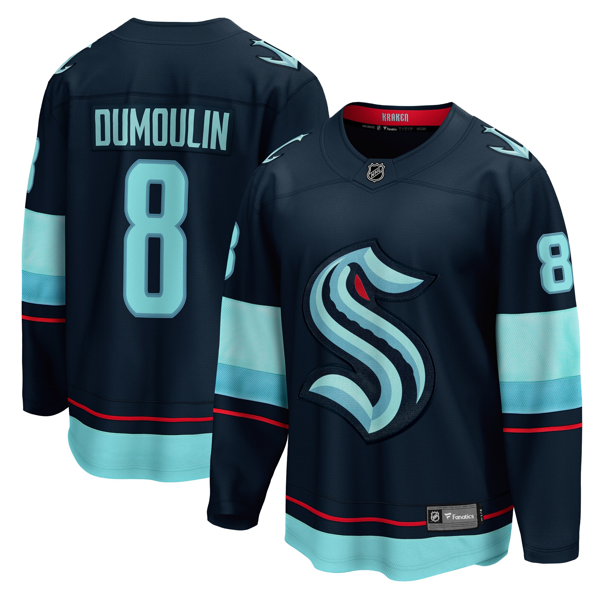 Men's Seattle Kraken Brian Dumoulin Deep Sea Blue Home Breakaway Player Hockey Jersey - JS413 