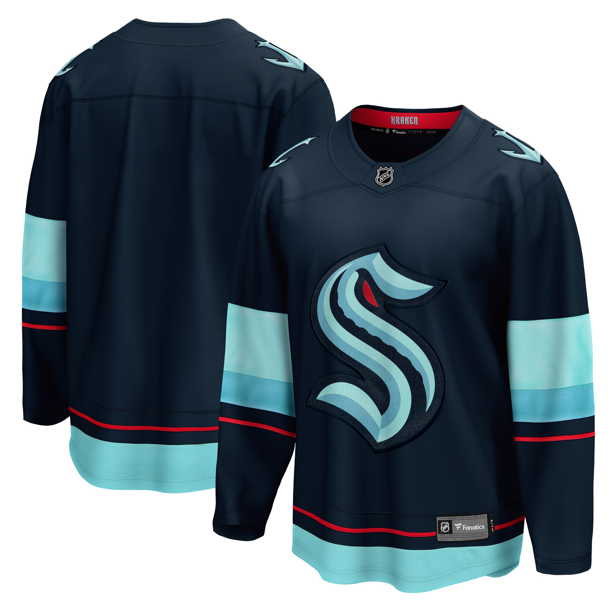 Men's Seattle Kraken Deep Sea Blue Home Breakaway Hockey Jersey - JS551 