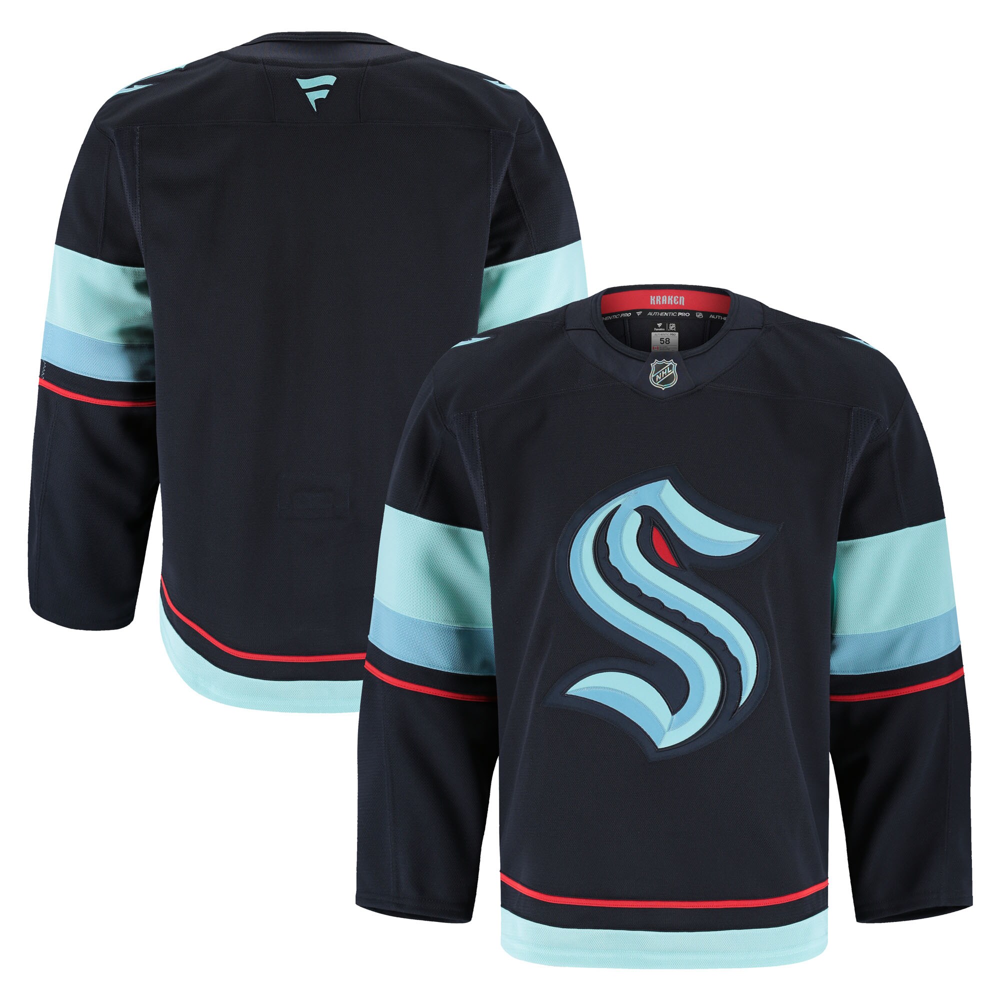 Men's Seattle Kraken Deep Sea Blue Home Pro Hockey Jersey - JS213 