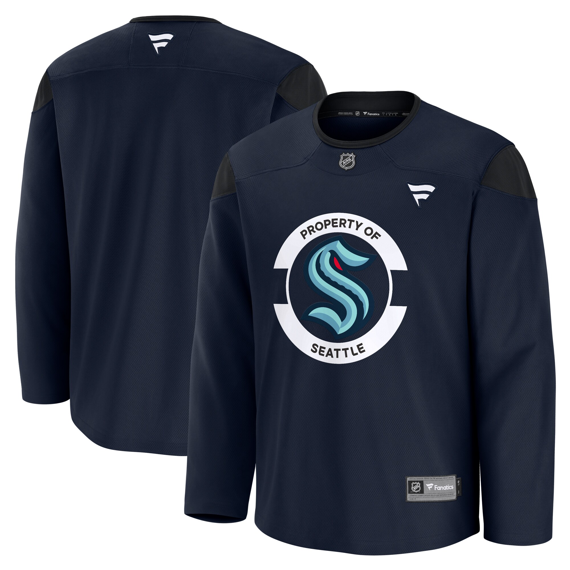 Men's Seattle Kraken Deep Sea Blue Team Practice Hockey Jersey - JS870 