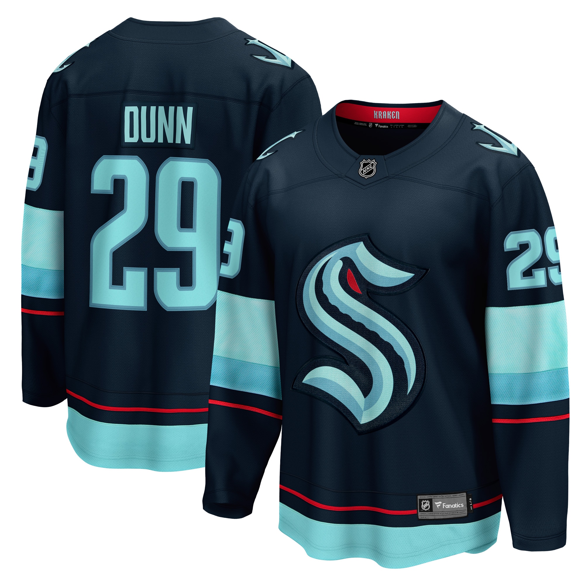 Men's Seattle Kraken Vince Dunn Deep Sea Blue Home Breakaway Player Jersey - JS735 