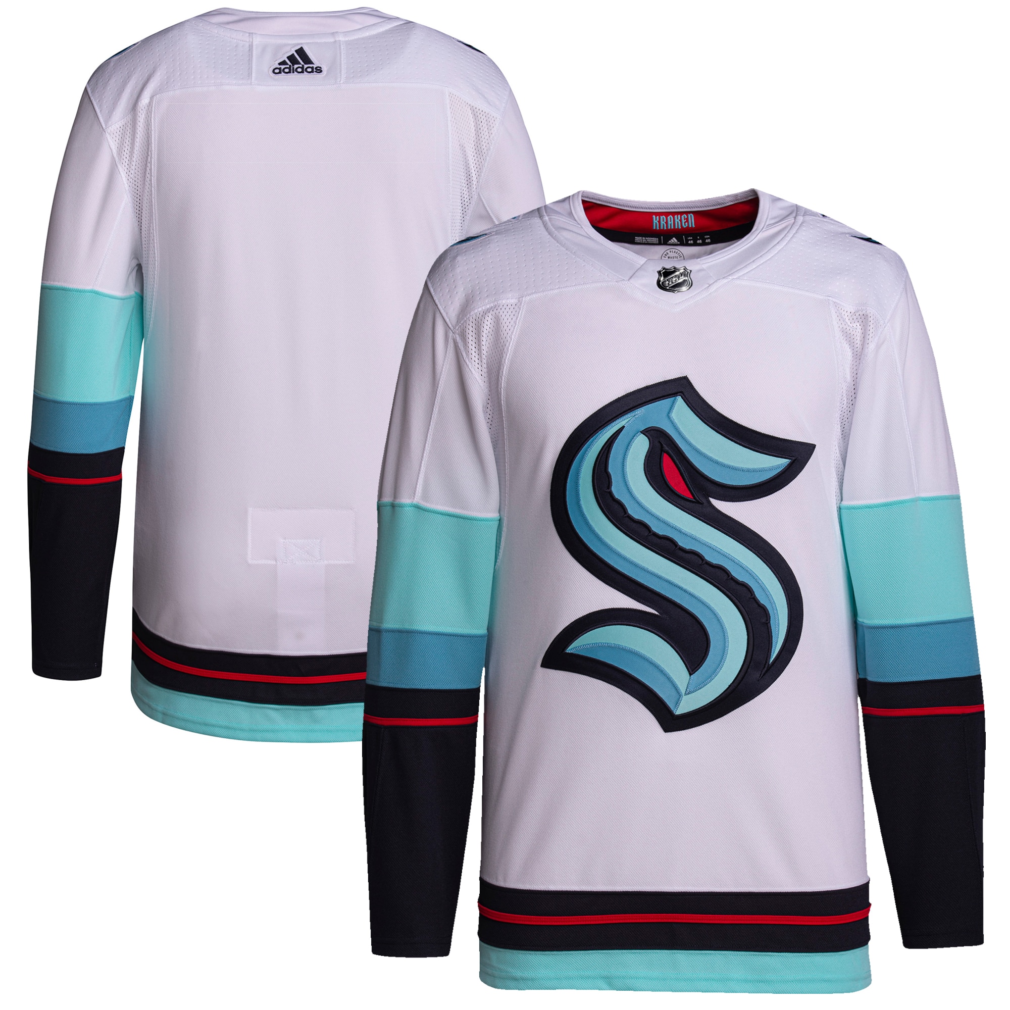 Men's Seattle Kraken White Away Primegreen Hockey Jersey - JS434 