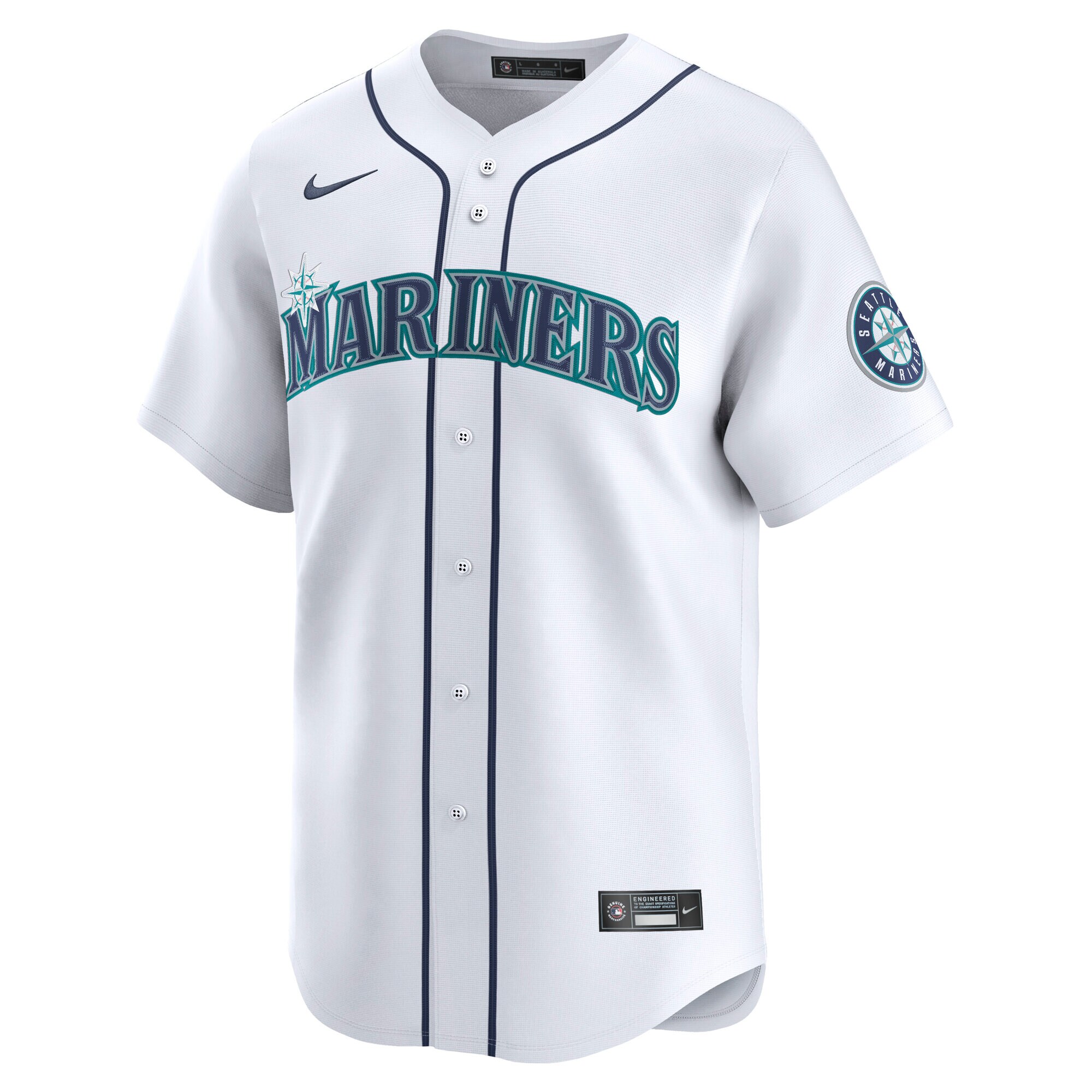Alternative view of Men's Seattle Mariners Cal Raleigh White Alternate Limited Player Baseball Jersey 