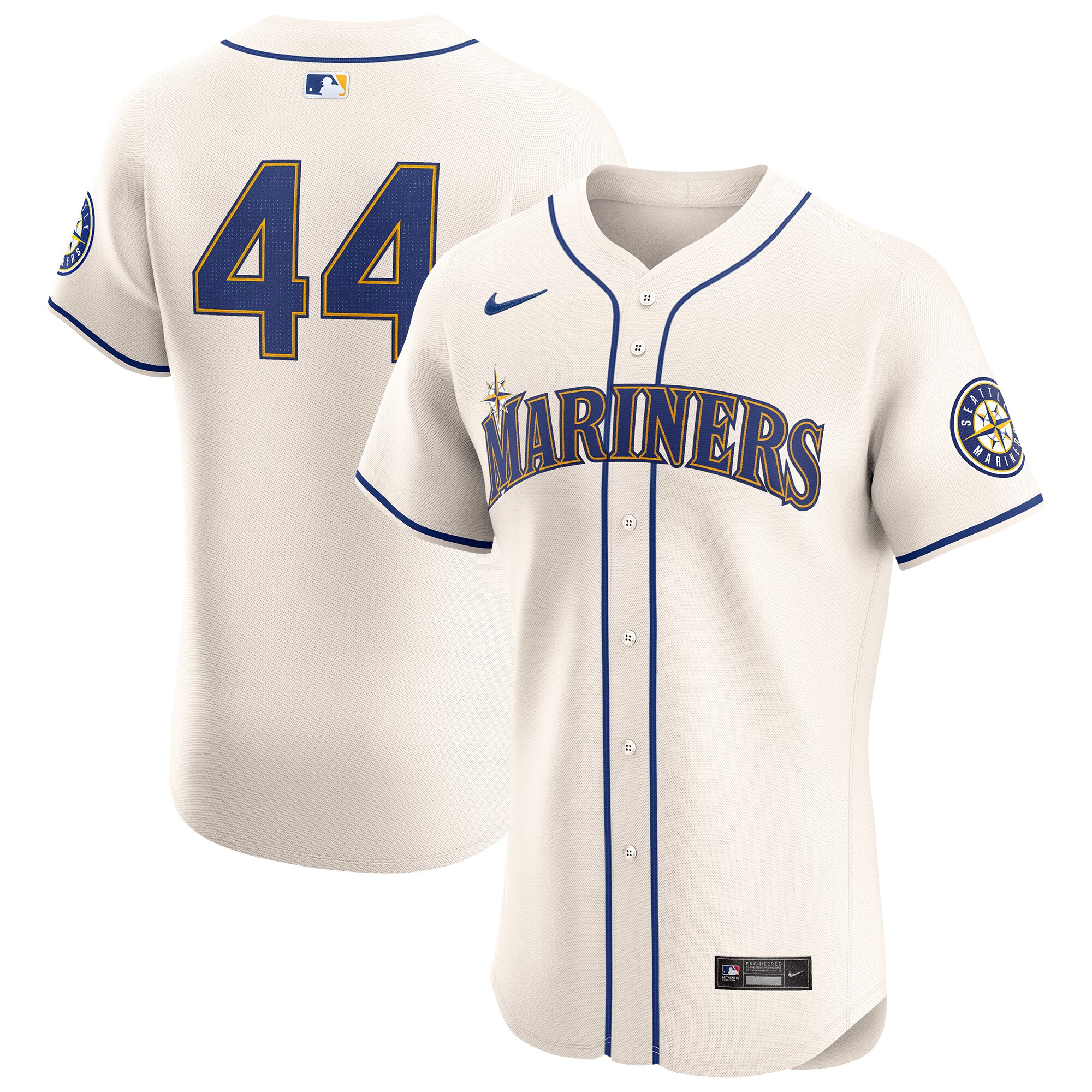 Men's Seattle Mariners Julio Rodríguez Cream Alternate Elite Player Baseball Jersey 