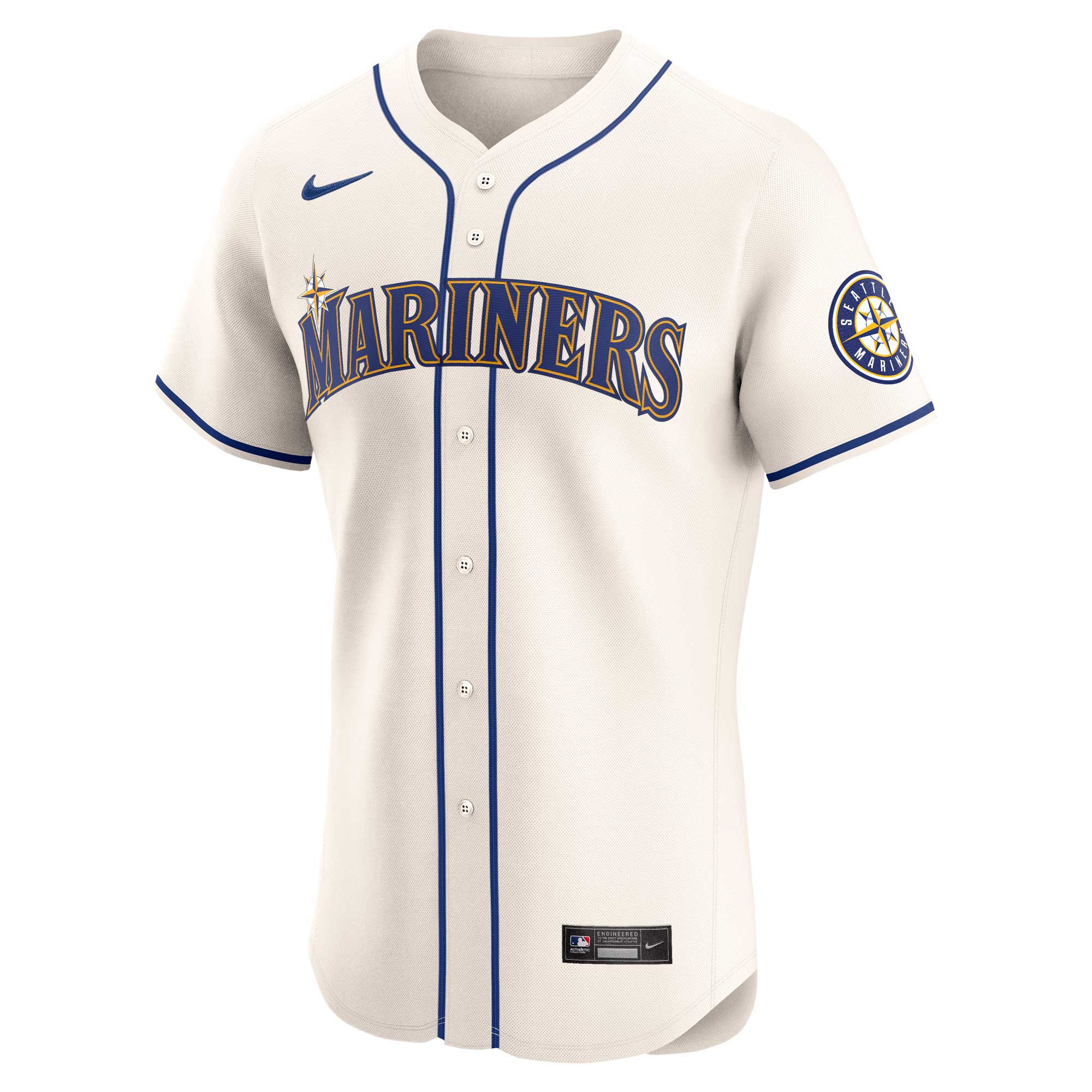 Alternative view of Men's Seattle Mariners Julio Rodríguez Cream Alternate Elite Player Baseball Jersey 
