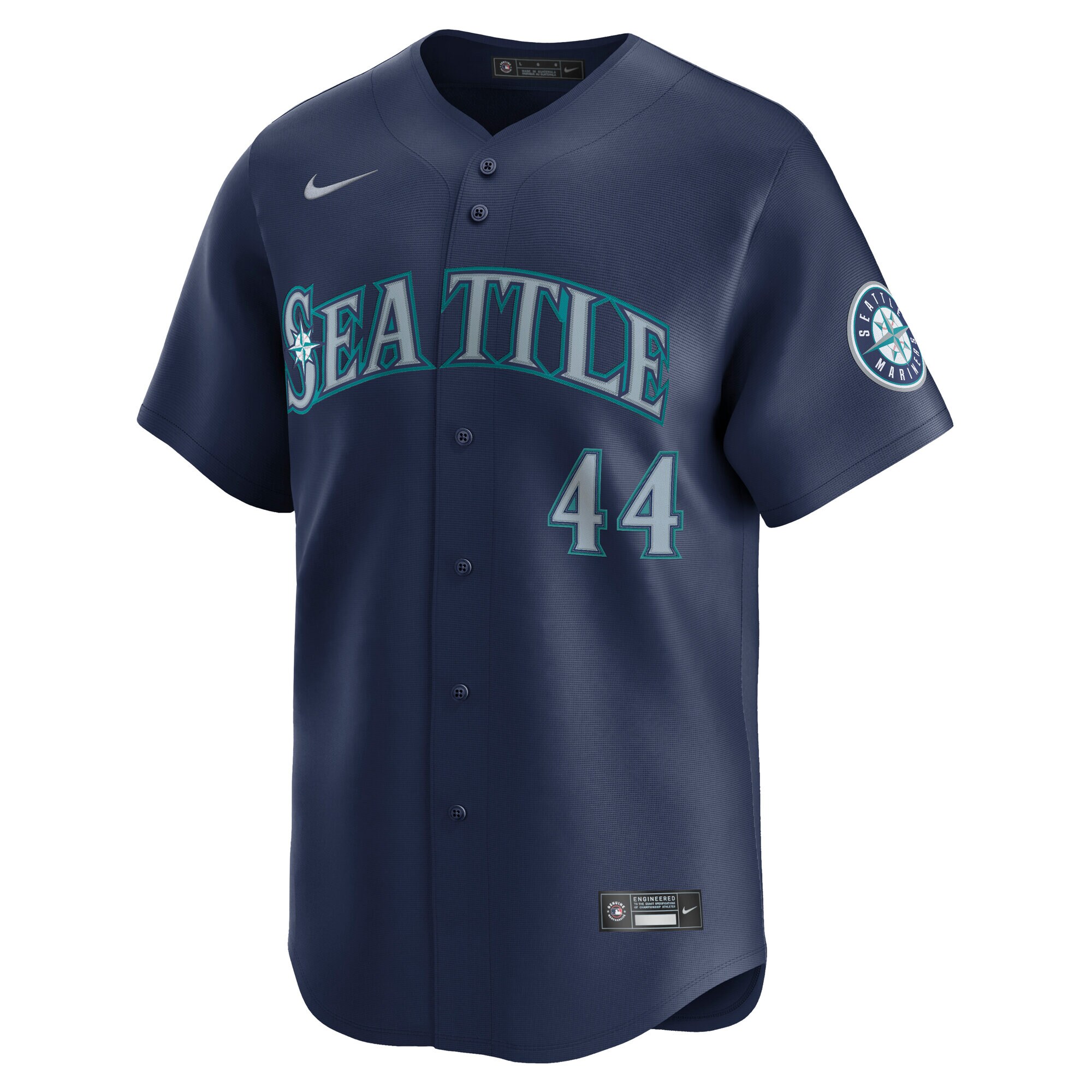 Alternative view of Men's Seattle Mariners Julio Rodriguez Navy Road Limited 