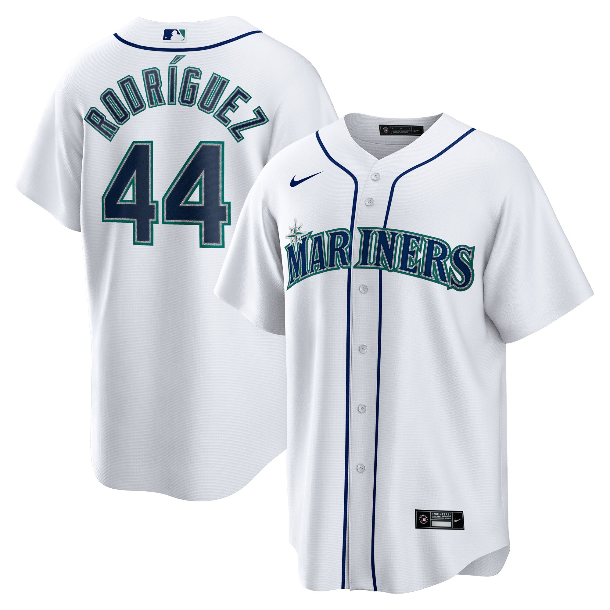 Men's Seattle Mariners Julio Rodriguez White Home Player Baseball Jersey 