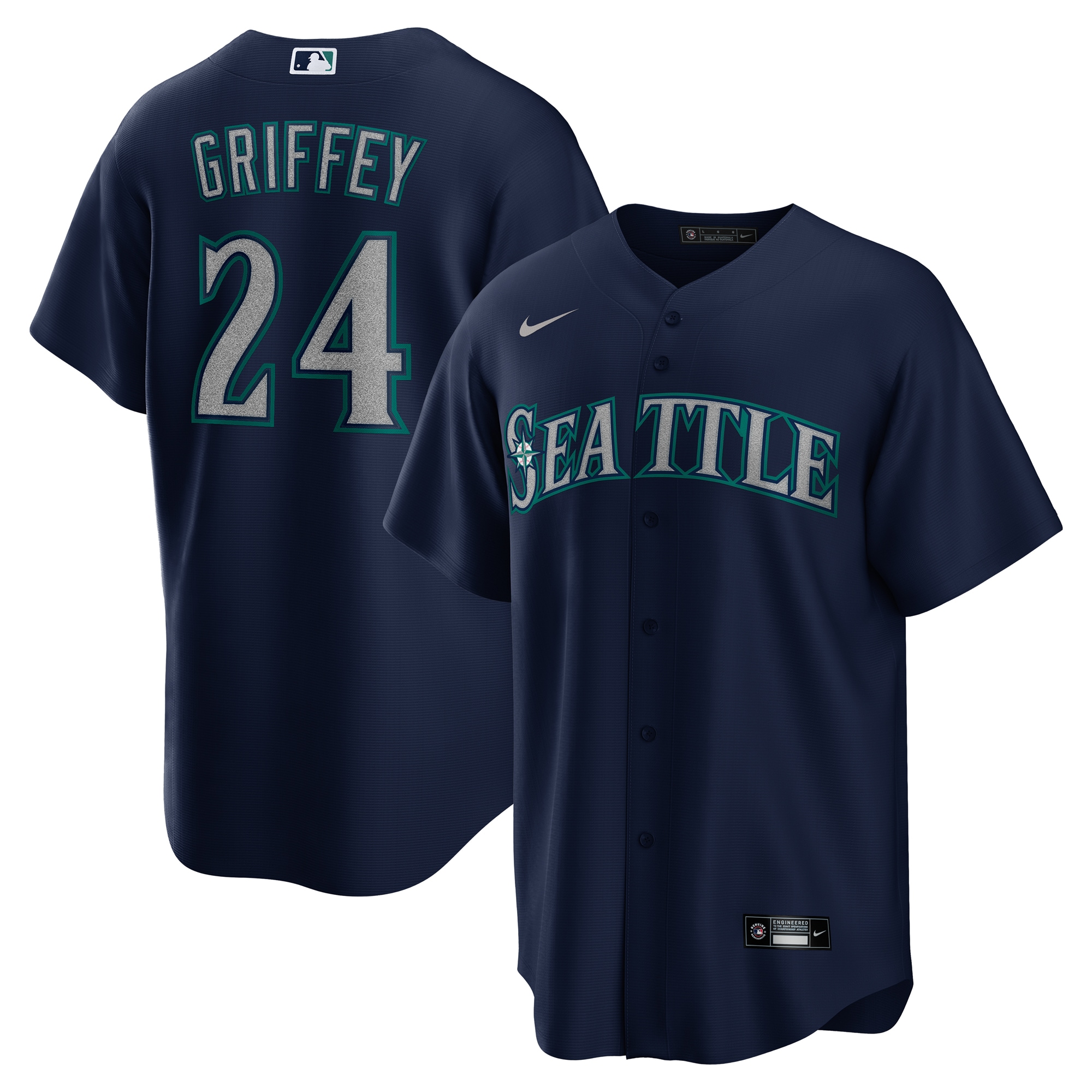 Men's Seattle Mariners Ken Griffey Jr. Navy Alternate Player Baseball Jersey 