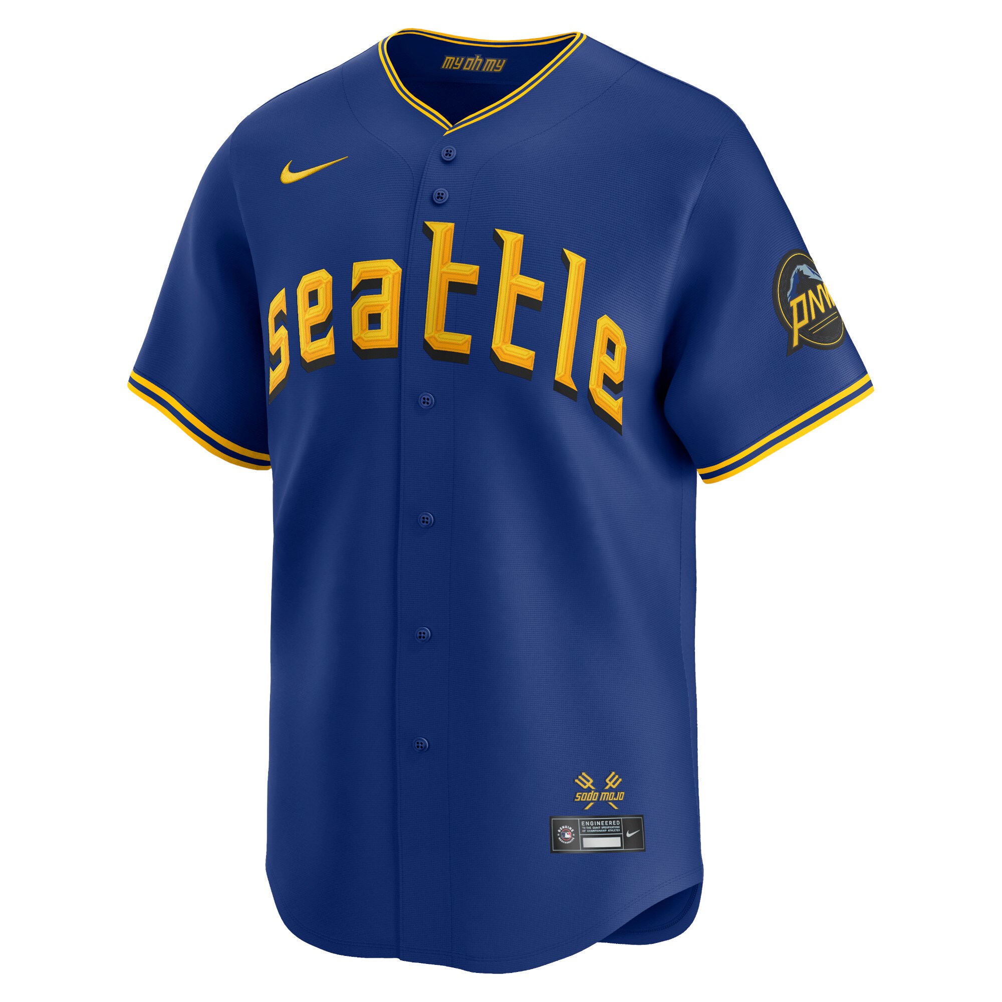 Alternative view of Men's Seattle Mariners Ken Griffey Jr. Royal City Connect Retired Player Baseball Jersey 